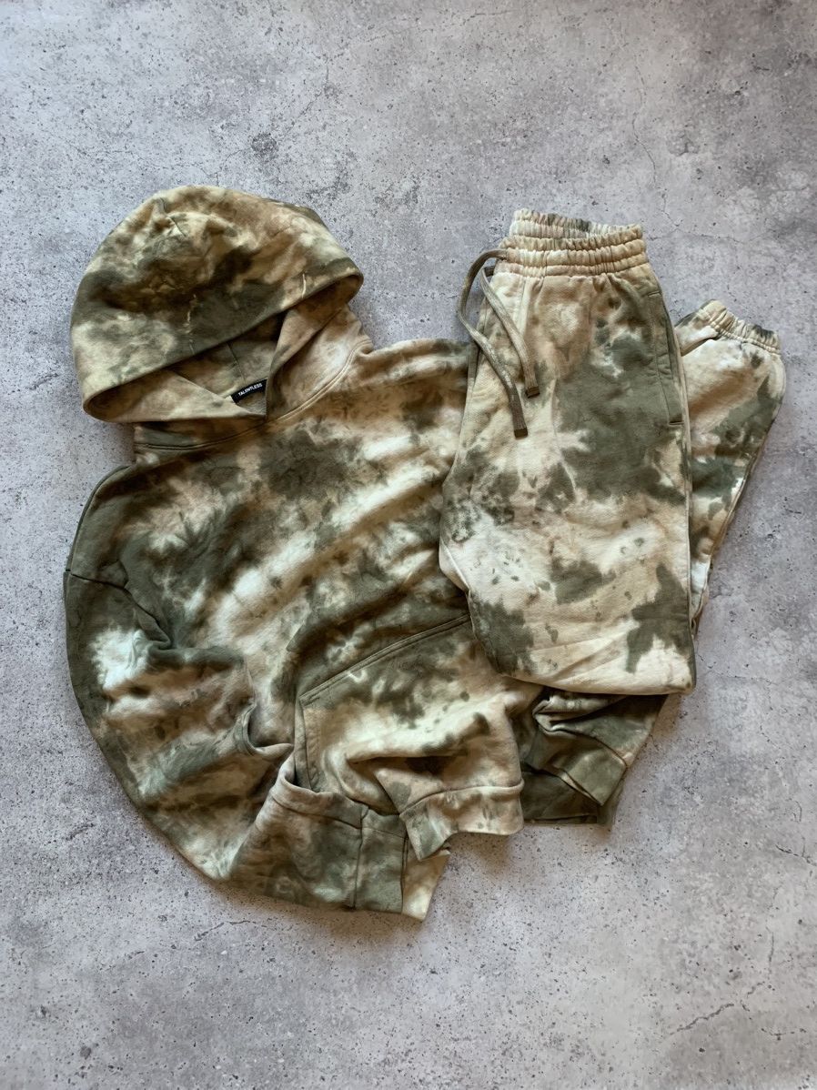 Talentless Talentless Camo Green Acid Wash Sweatsuit Hoodie Sweatpants Size US XL / EU 56 / 4 - 1 Thumbnail