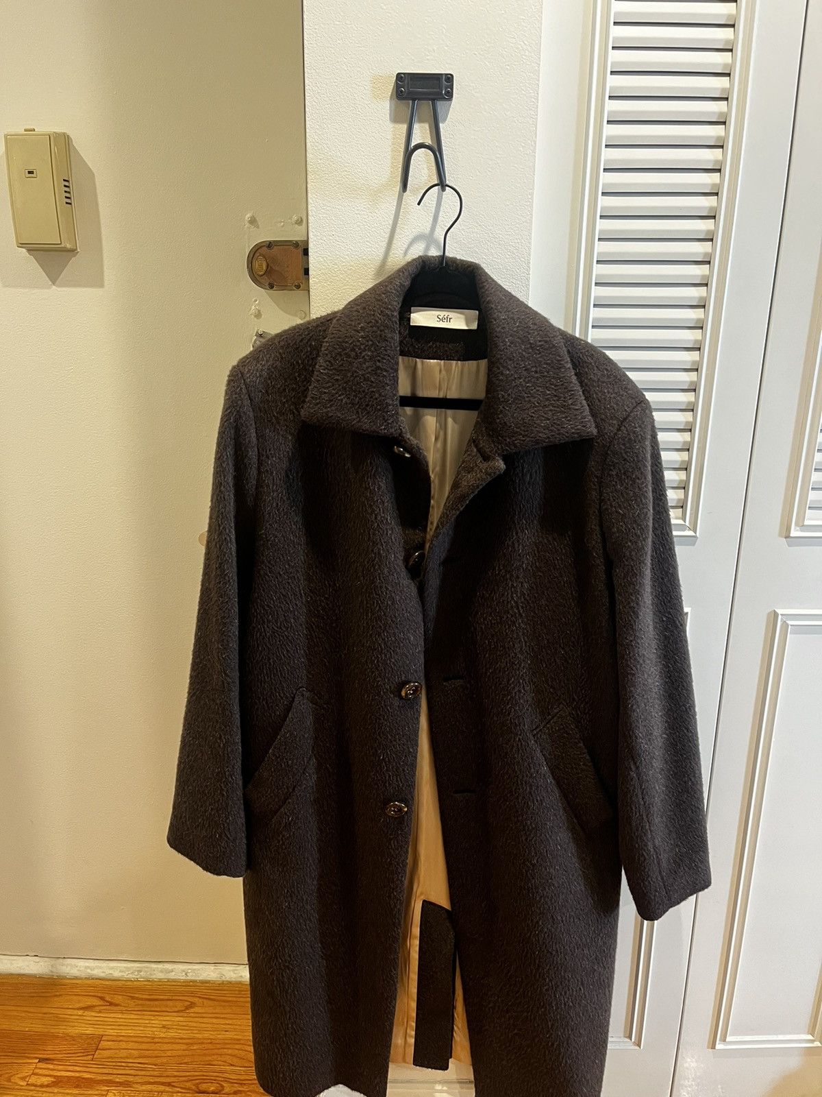 Sefr Séfr Esco Wool Coat Brown Size US XL / EU 56 / 4 - 2 Thumbnail