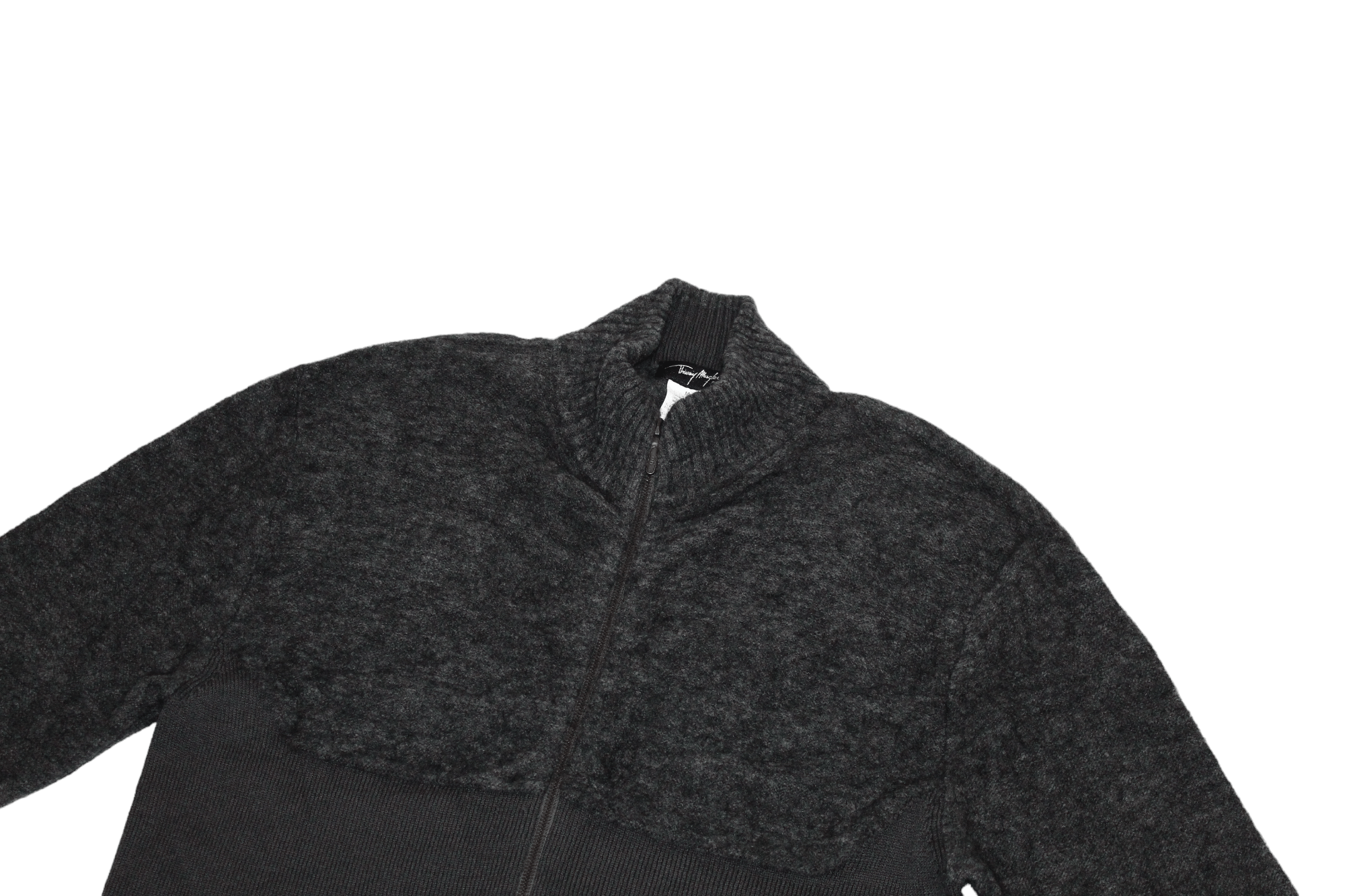Thierry Mugler 💥 Thierry Mugler Paris Full Zip Mohair Wool Blend Sweater Size US L / EU 52-54 / 3 - 2 Thumbnail