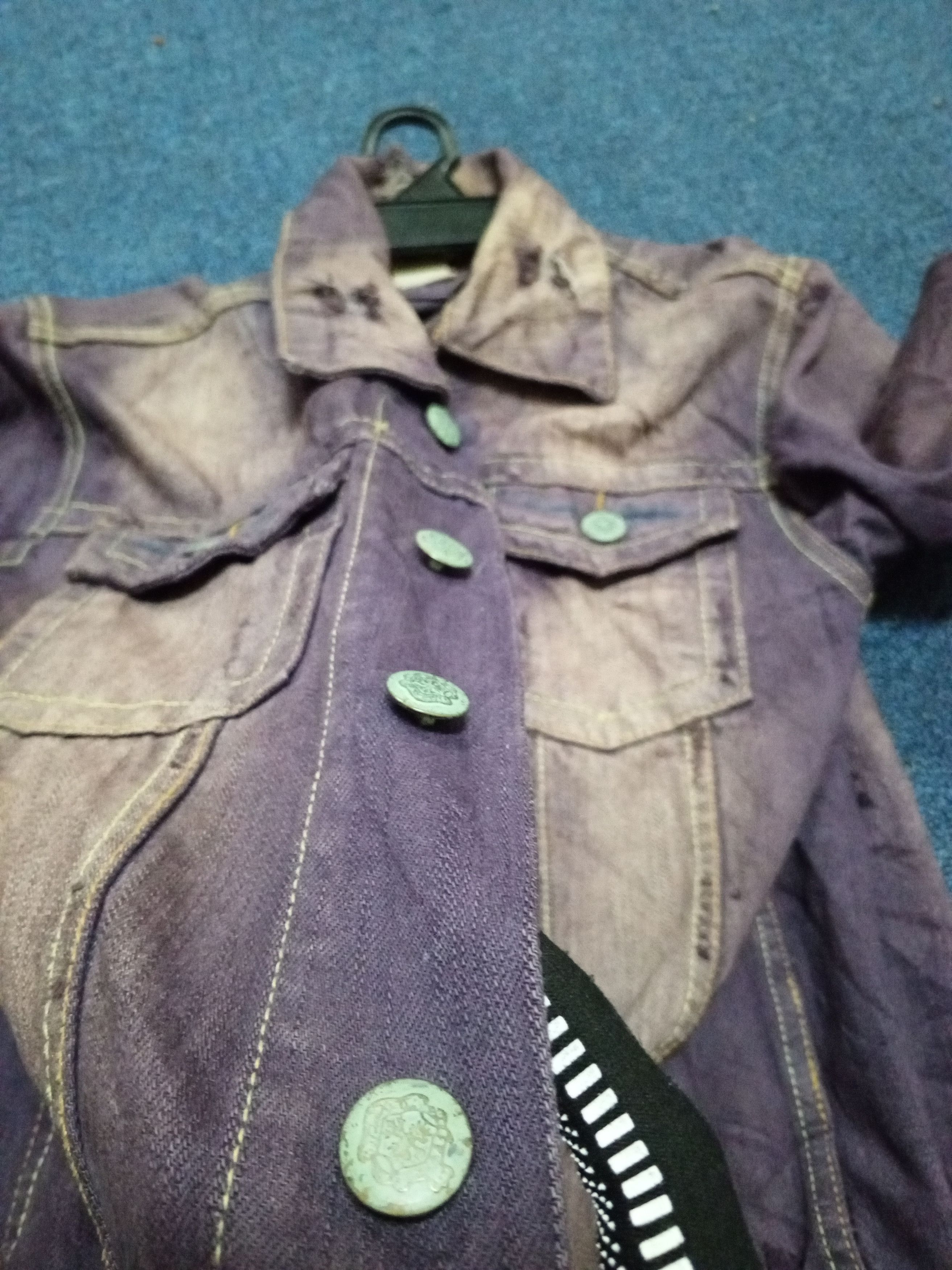 Japanese Brand DENIM JACKET FADED PURPLE COLOR Size US L / EU 52-54 / 3 - 9 Thumbnail