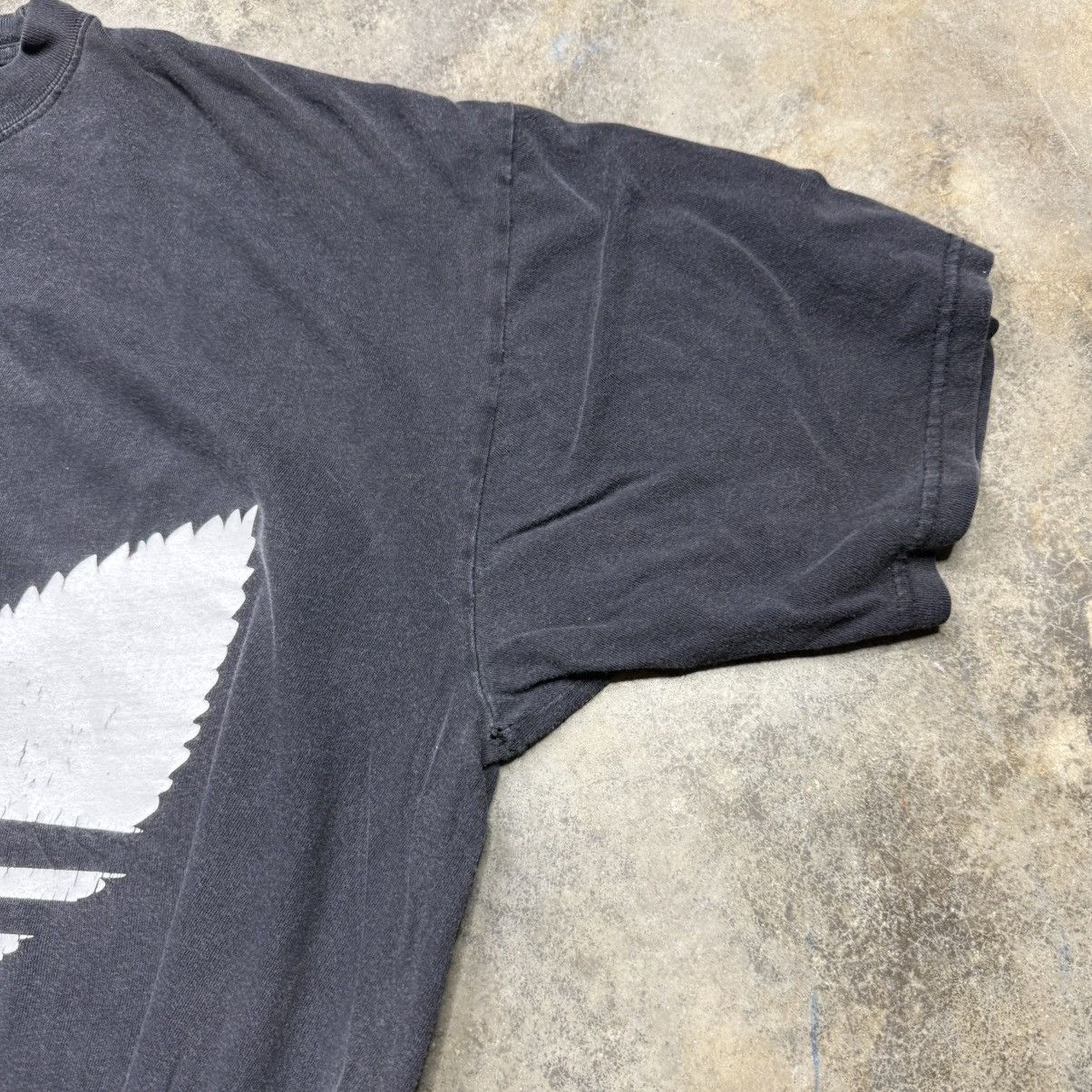 vintage adidas addicted weed faded baggy tshirt
