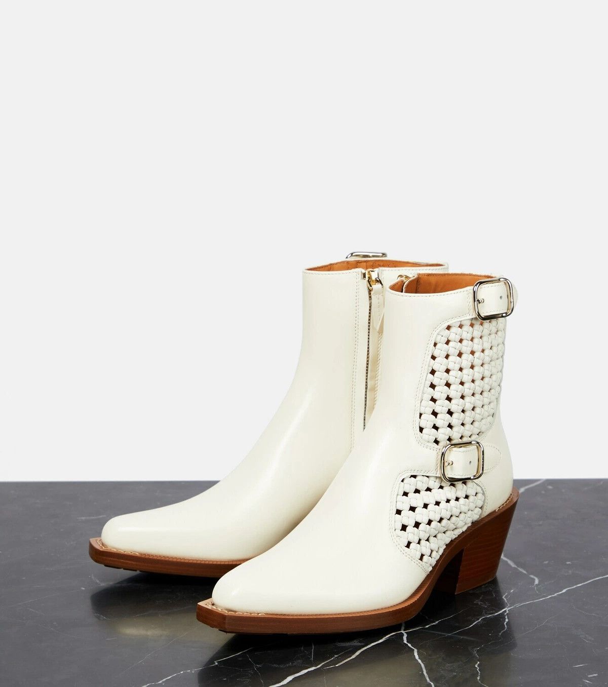 Chloe o1y0825 Ankle Boots in White Size US 5.5 / IT 35.5 - 3 Thumbnail