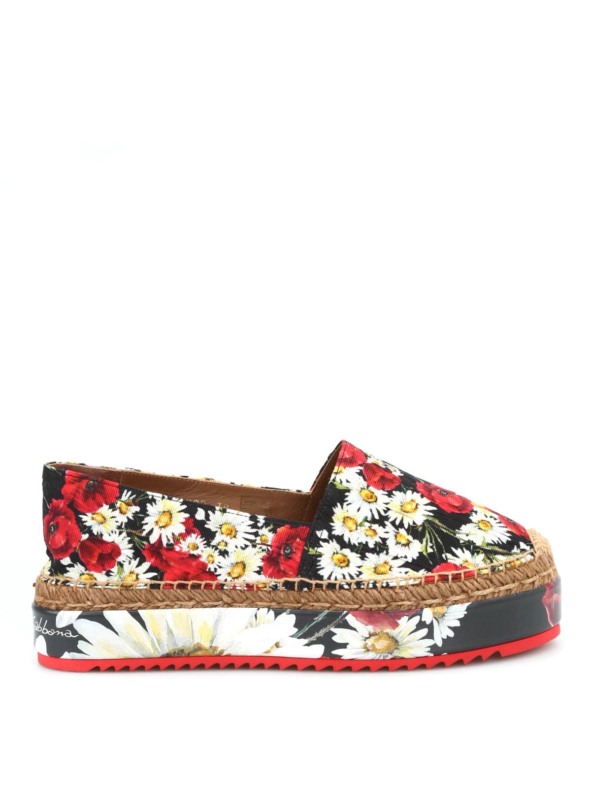 Dolce & Gabbana o1y0925 Floral-Print Espadrilles in Multicolor Size US 4 / IT 34 - 1 Thumbnail