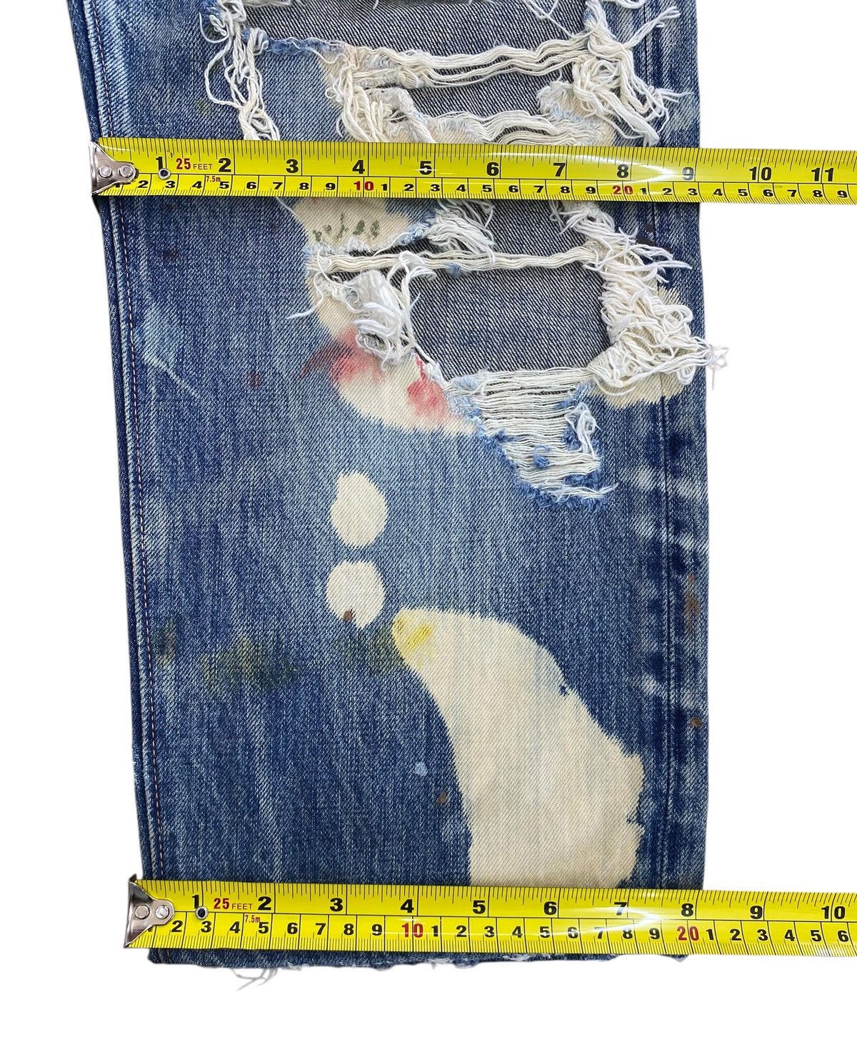 Japanese Brand Japanese Brand Heavy Ripped Artistic Bleach Wash Jeans Size US 32 / EU 48 - 7 Thumbnail