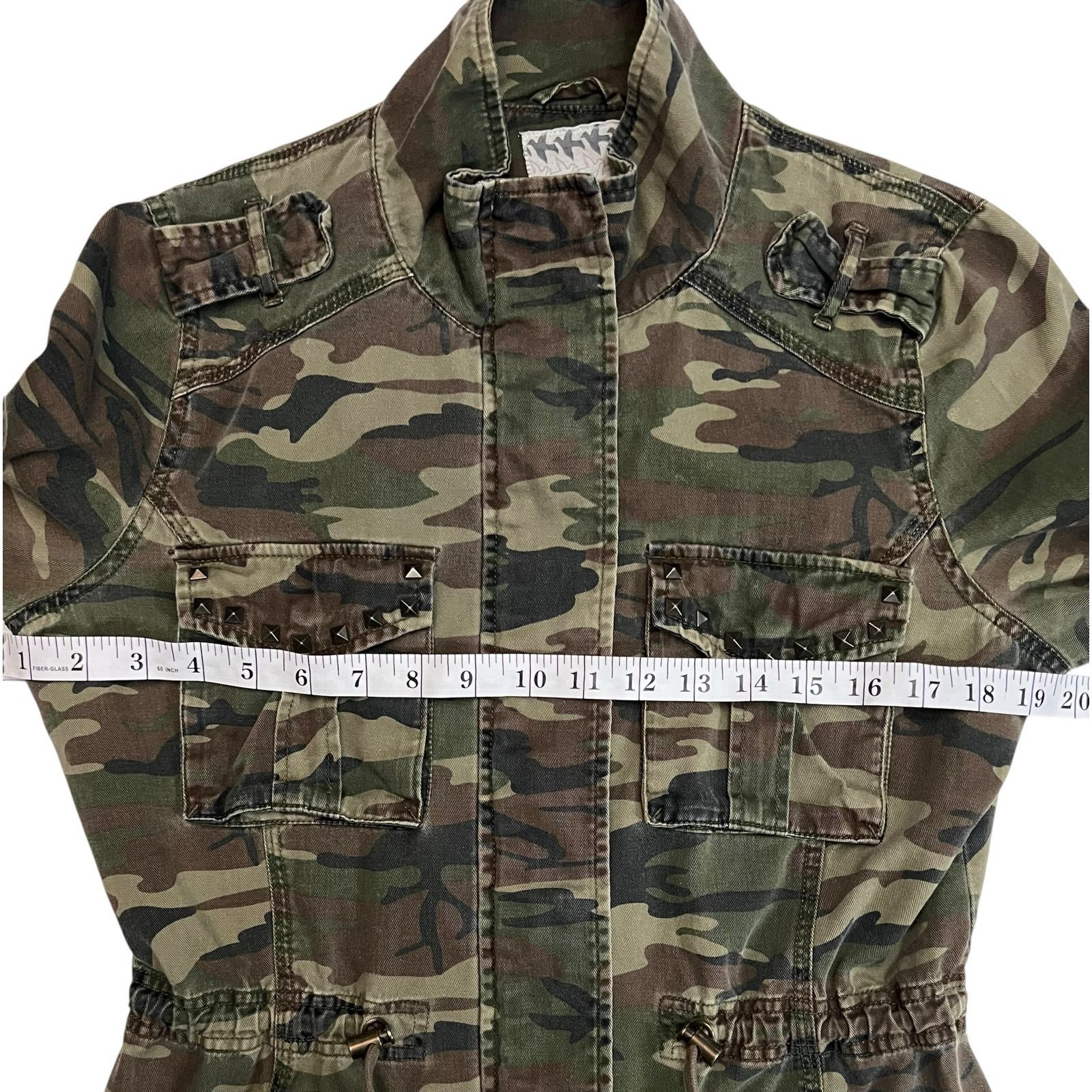 Other Women’s Camo Military Utility Jacket Studded Pockets Medium Size M / US 6-8 / IT 42-44 - 12 Thumbnail