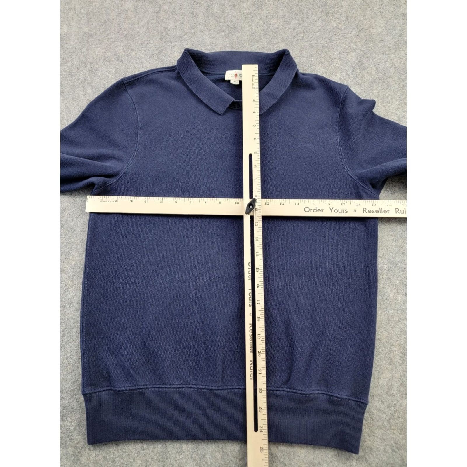 J.Crew J.CREW Small Slim Fit Blue Pique Fleece Collared Sweatshirt - Pre-Owned Size US S / EU 44-46 / 1 - 7 Thumbnail