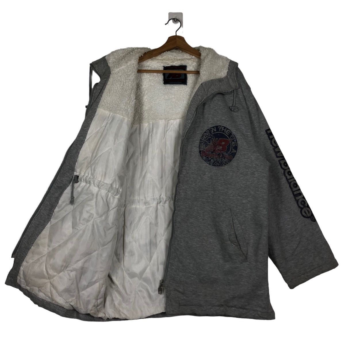 Japanese Brand 🔥90’s Vintage Long Jacket New Balance Big Logo Spell Out Size US L / EU 52-54 / 3 - 3 Thumbnail