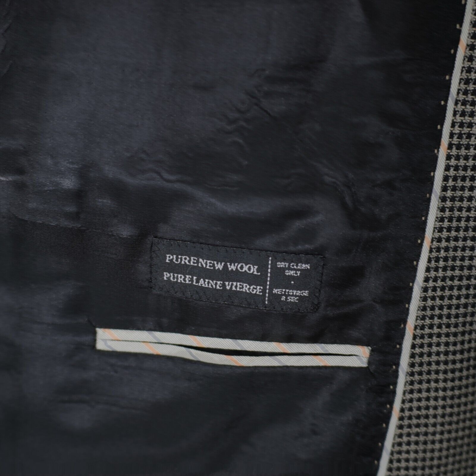 Other Montreal S. Cohen Performance Tweed Textured Wool Black Tan Size 48L - 9 Thumbnail