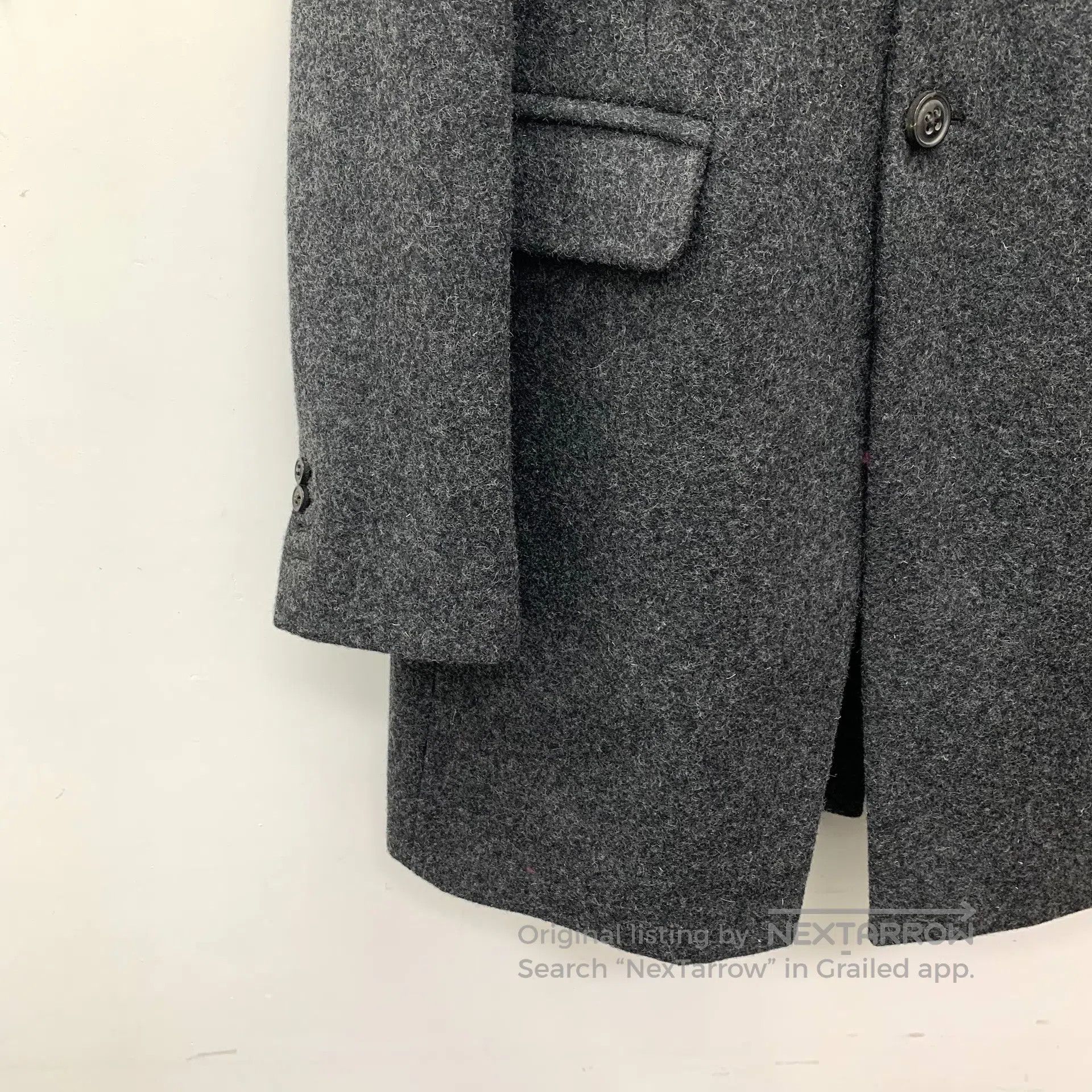 Dsquared2 Dsquared2 Dark grey wool fur collar single-breasted long s Size US L / EU 52-54 / 3 - 5 Thumbnail