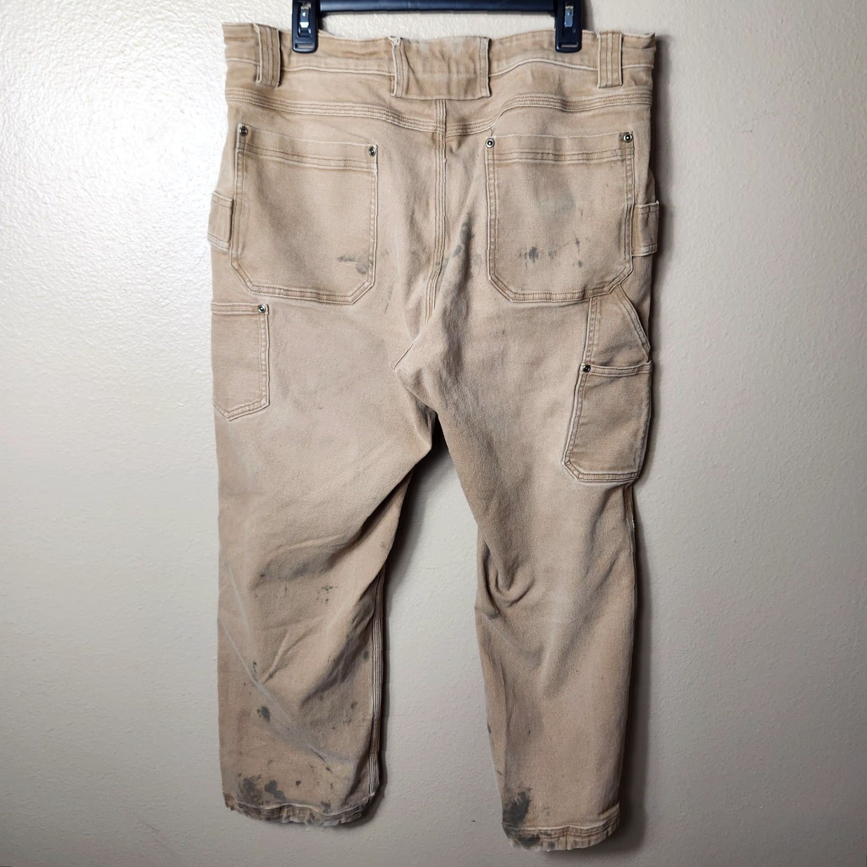 CO Duluth Duluth Trading Co Camel Burly Flex Fire Hose Carpenter Pants-Size 38x30 Camel Beige Carpenter Pants, 38x30 - Mens Size US 38 / EU 54 - 6 Thumbnail