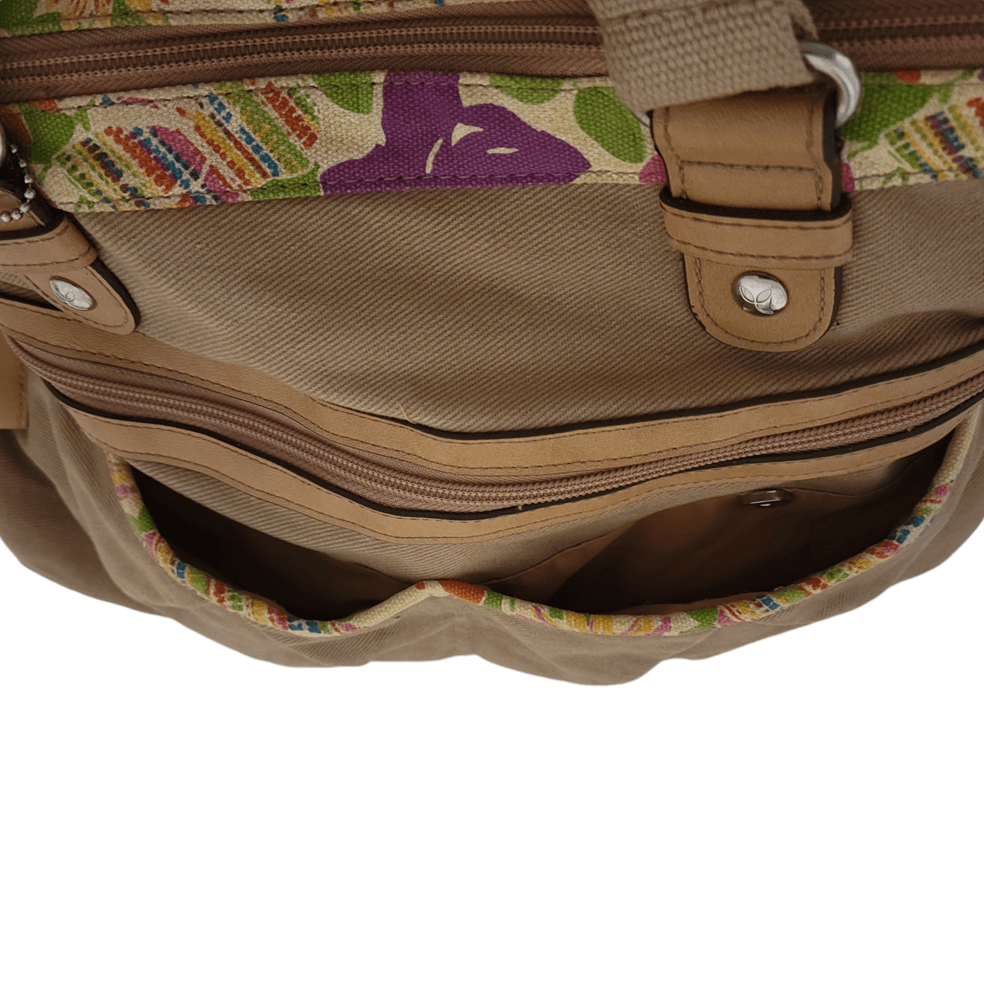 Relic Relic Tan Canvas Butterfly Bag Medium Large Size ONE SIZE - 5 Thumbnail