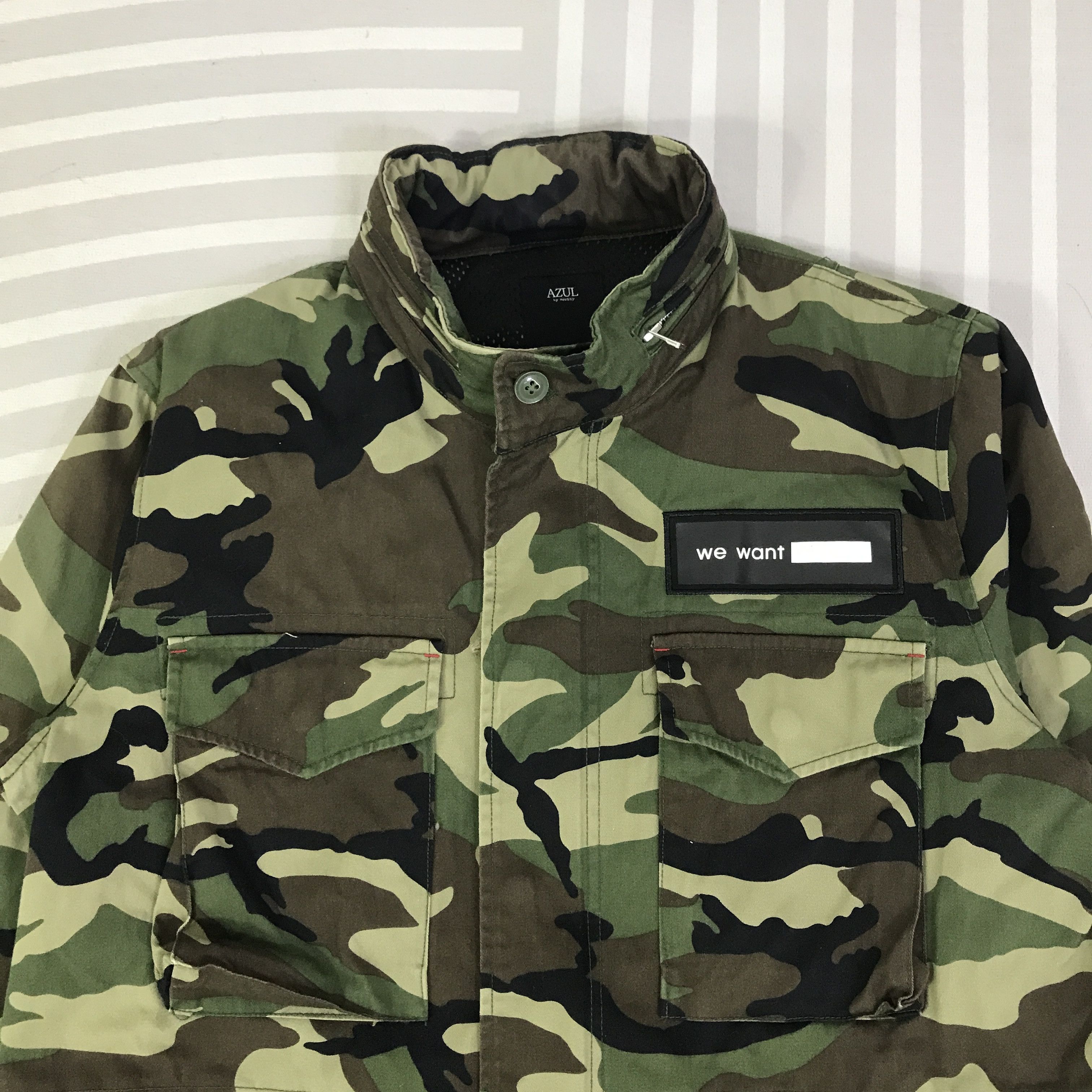 Japanese Brand Vintage Azul Camo M65 Design Jacket K115B14 Size US L / EU 52-54 / 3 - 2 Thumbnail