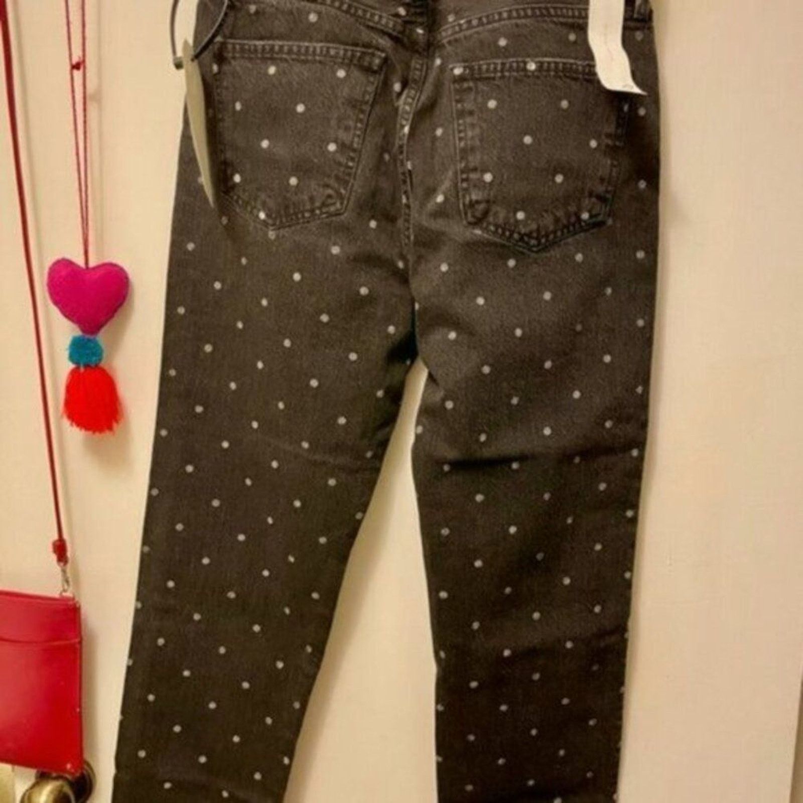 Current/Elliot Current Elliott Faded Polka Dot Easy Stiletto Jeans Black 30 Size 32" / US 10 / IT 46 - 3 Thumbnail