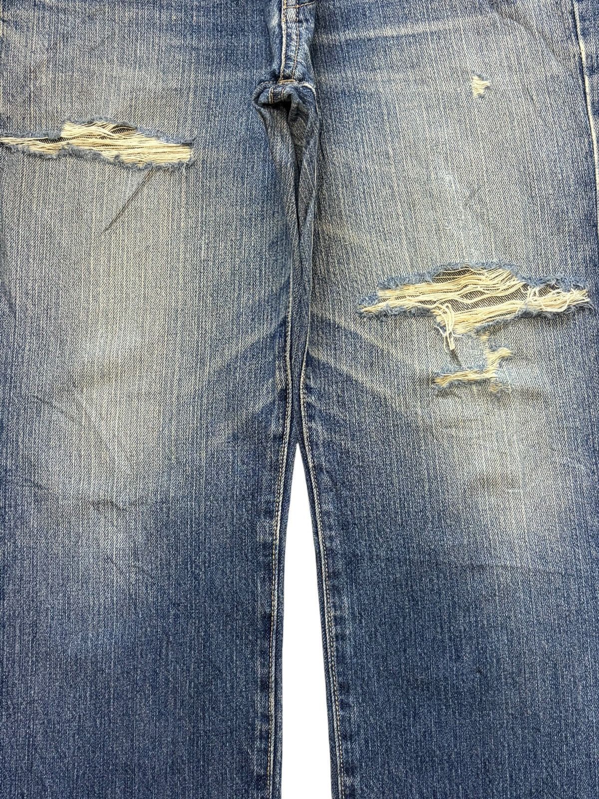 Edwin Vintage Japanese Brand Faded Wash Distress Loose Jeans Size 31" - 3 Thumbnail