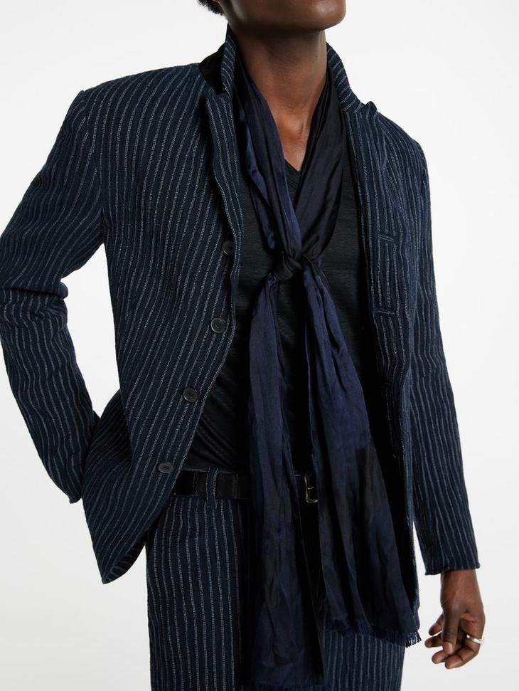 John Varvatos Murray Pinstripe Blue Jacket EU 38 USA 48 Size US XXL / EU 58 / 5 - 6 Thumbnail