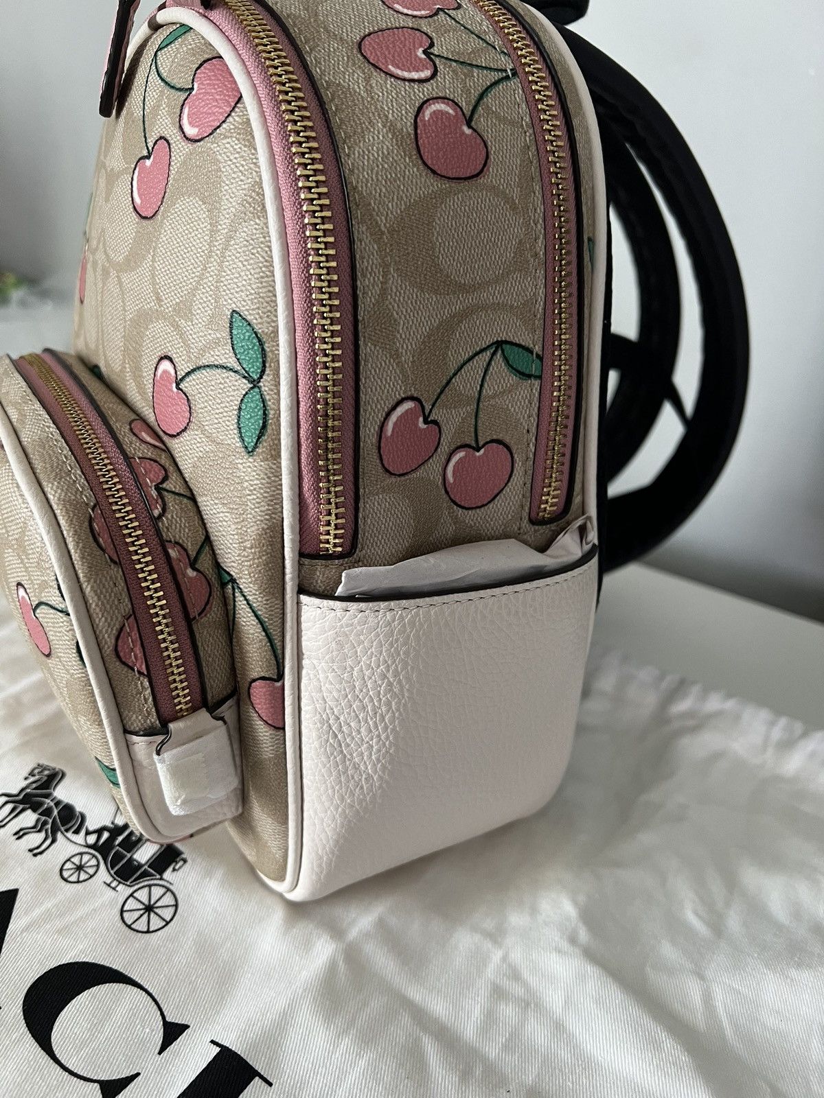 Coach Coach Mini Court Backpack With Heart CherryPrint Size ONE SIZE - 8 Thumbnail
