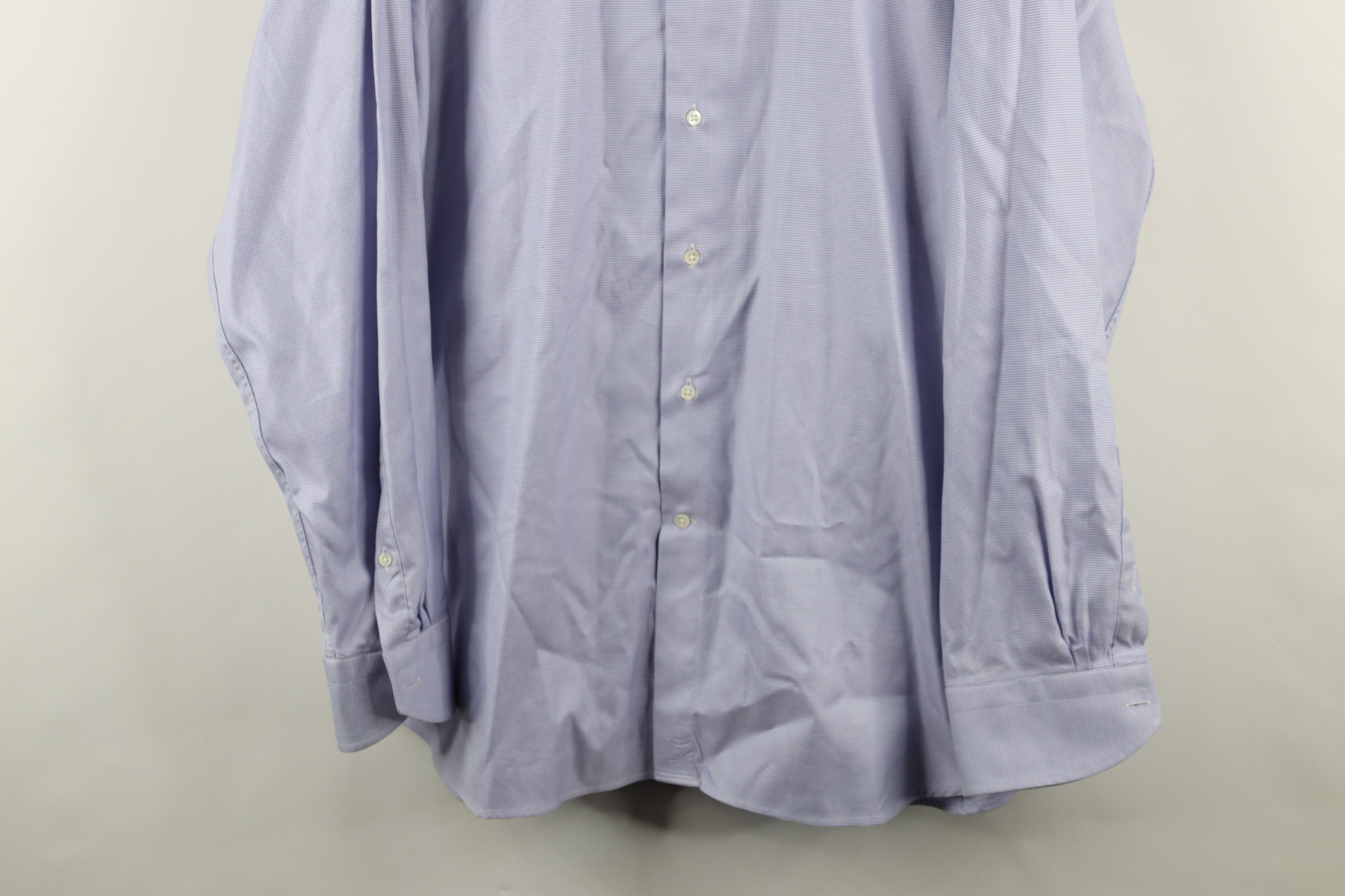 Canali × Vintage Canali Houndstooth Long Sleeve Button Shirt Cotton Blue Size US M / EU 48-50 / 2 - 3 Thumbnail