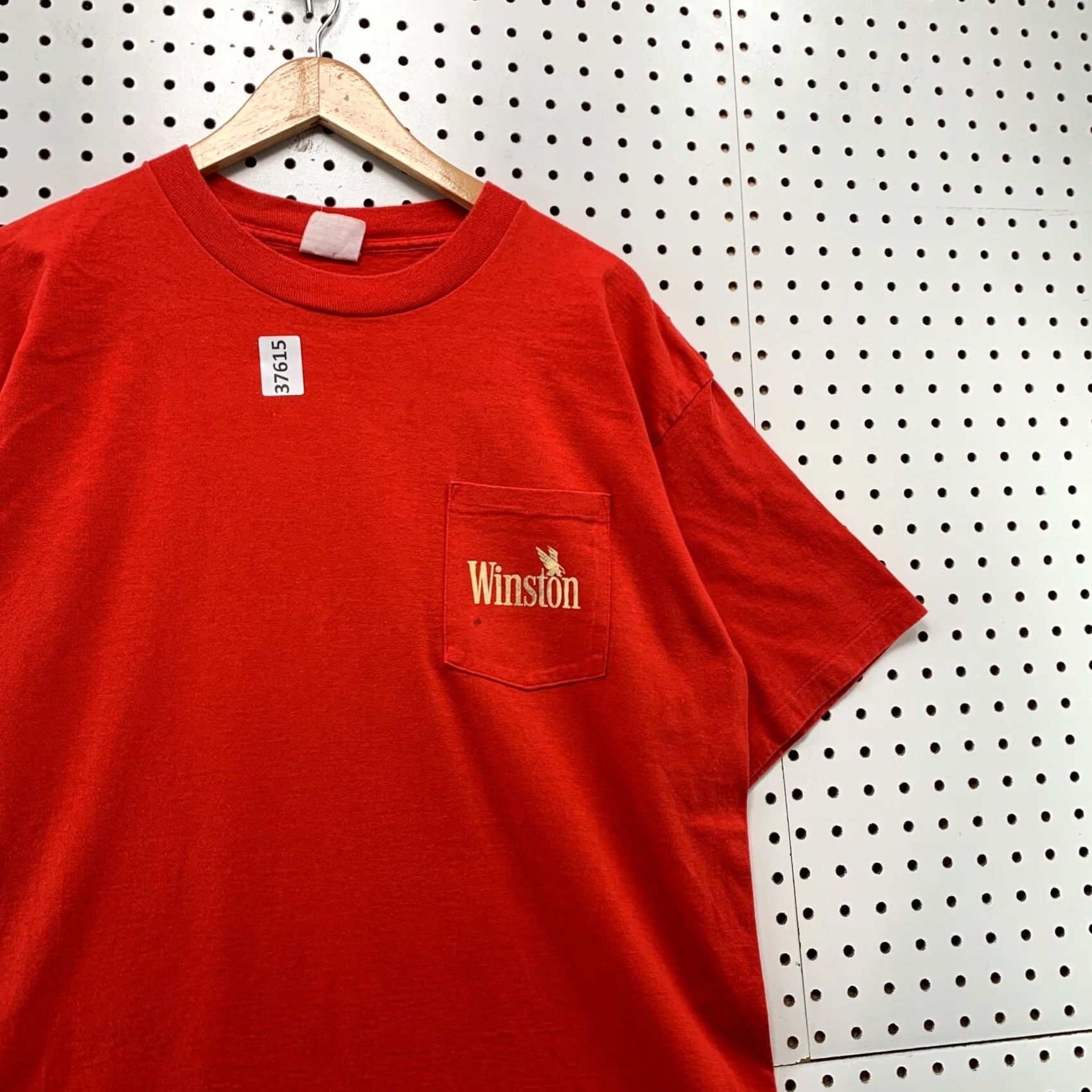 Vintage VINTAGE Winston Pocket Shirt Mens Large Red Eagle Single Stitch Cigg TEE Size US L / EU 52-54 / 3 - 6 Thumbnail
