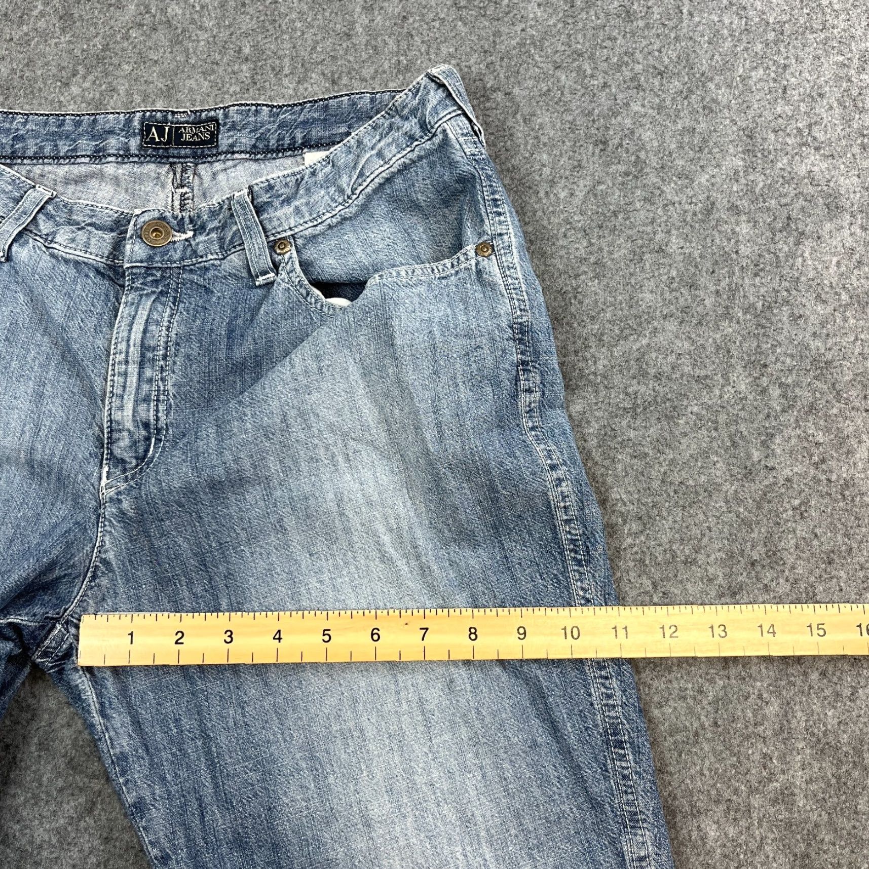 Armani Armani Womens Jeans Bootcut 32 34 UK 12 Light Wash Blue Cotton Italian GA"," Size 34" / US 12 / IT 48 - 5 Thumbnail