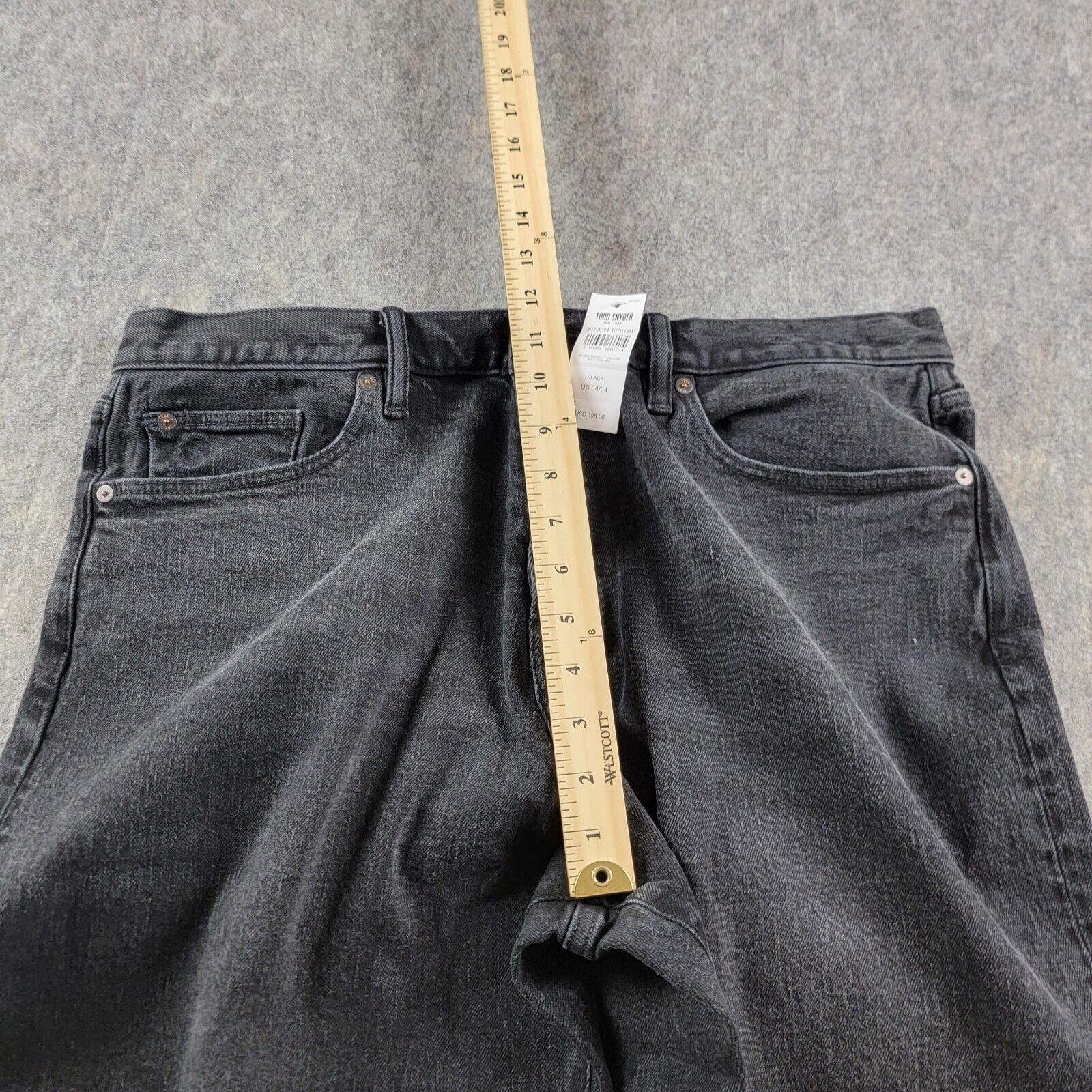 Todd Snyder Todd Snyder Relaxed Fit Selvedge Jeans size 34x34 Black Wash Size US 34 / EU 50 - 4 Thumbnail