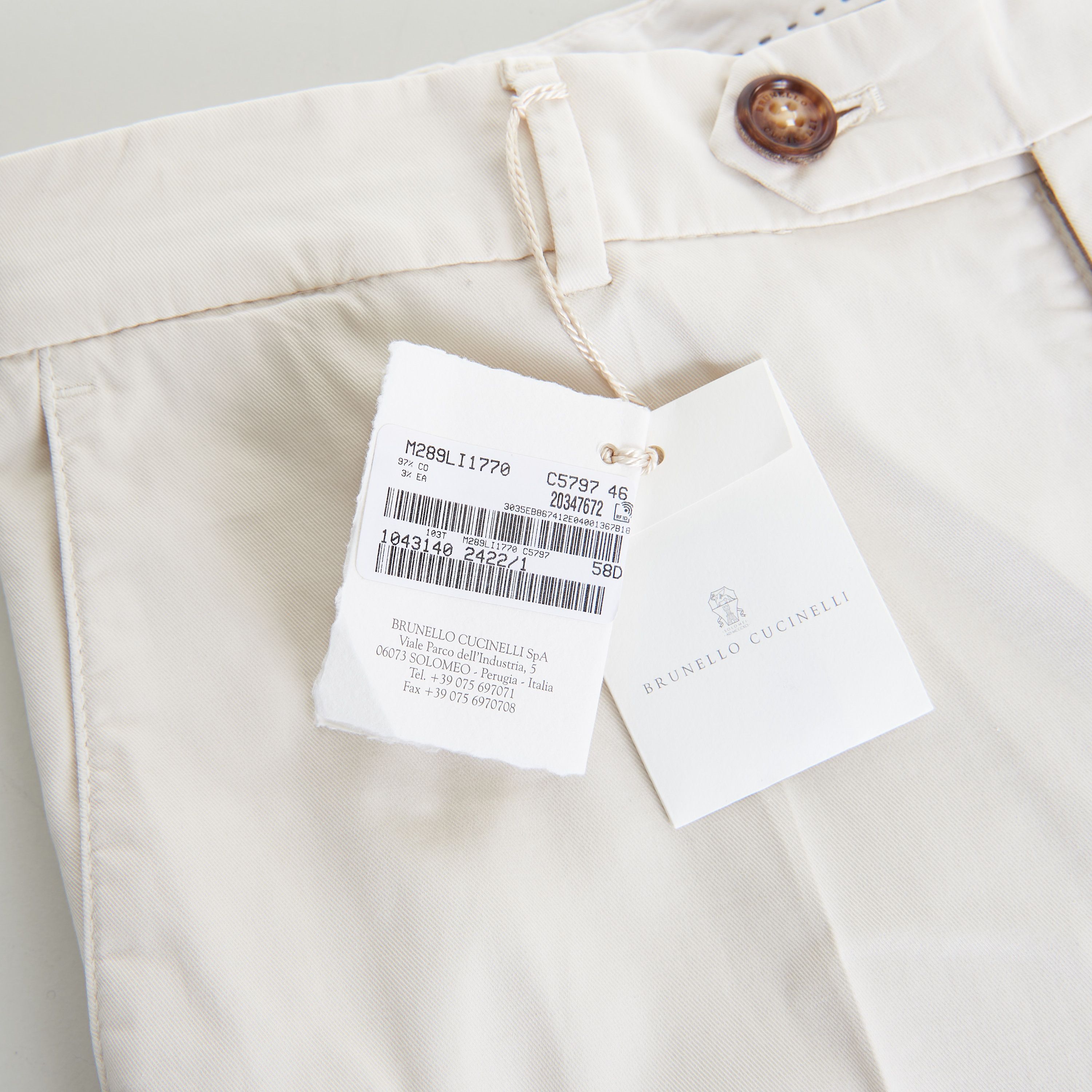 Brunello Cucinelli Off White Italian Fit Trousers / Pants Size US 40 / EU 56 - 9 Thumbnail