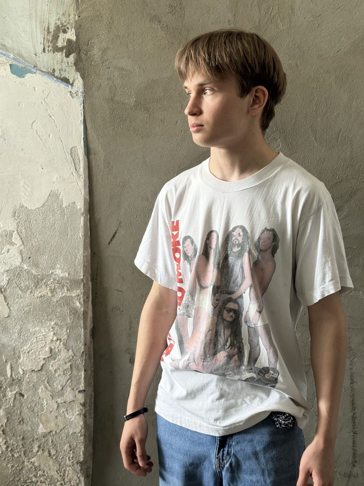 Band Tees × Vintage Vintage Faith No More T-shirts Big Logo Trashed Rock 1990 Size US M / EU 48-50 / 2 - 1 Thumbnail