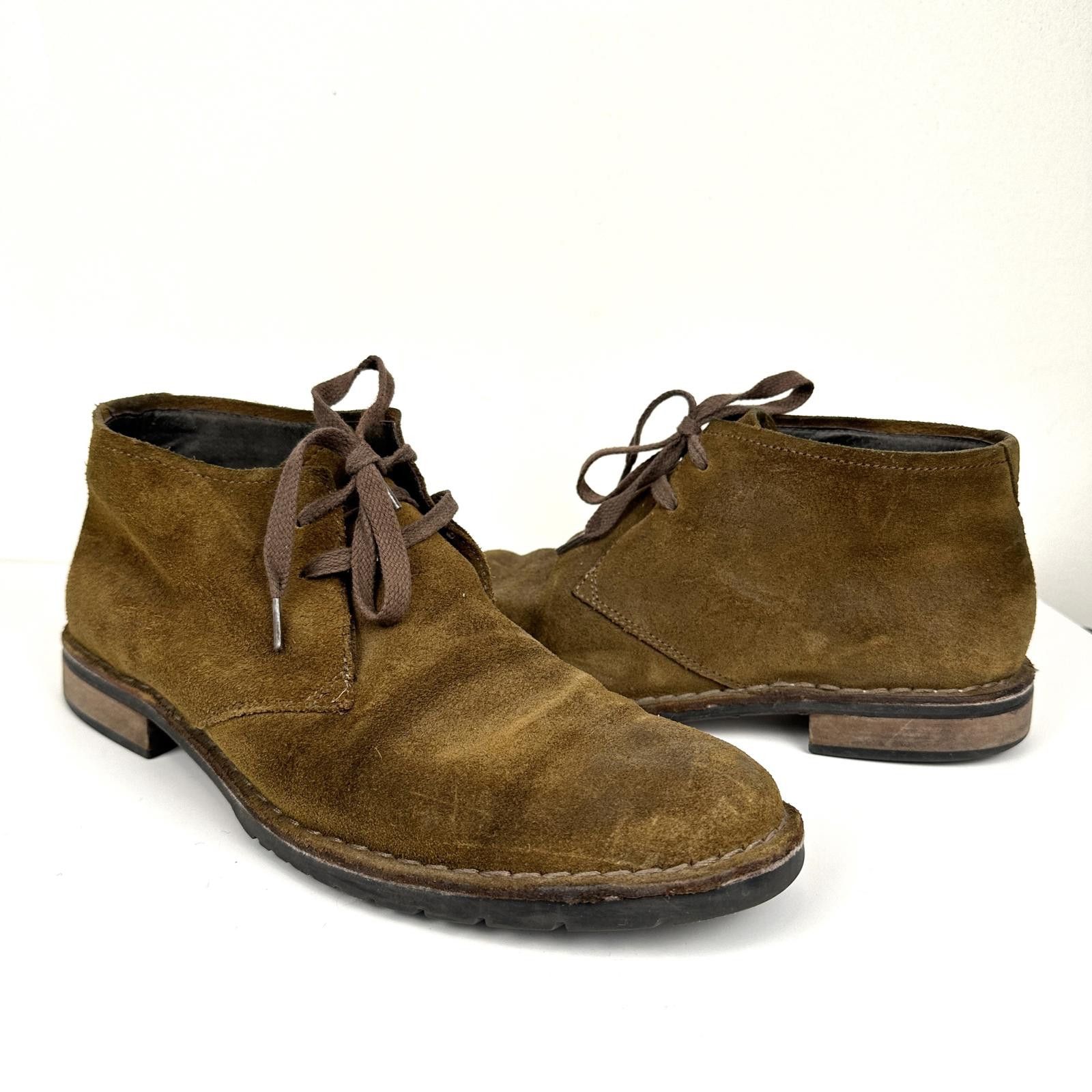 Designer John Varvatos Brown Suede Leather Lace Up Chukka Boot 8.5 Size US 8.5 / EU 41-42 - 1 Thumbnail