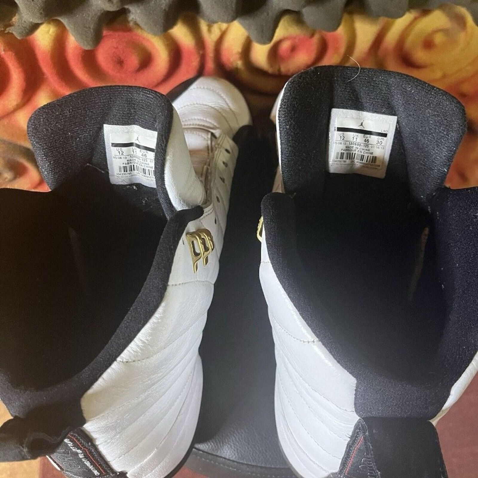 Nike Air Jordan 12 Retro Taxi 2013 130690-125 VNDS 12 Mens Size US 12 / EU 45 - 4 Thumbnail