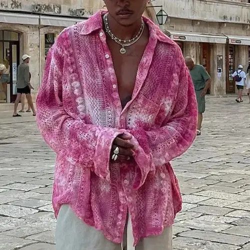 VIBE Fashion Streetwear Hollow Out Lace Cardigan Size US L / EU 52-54 / 3 - 1 Thumbnail
