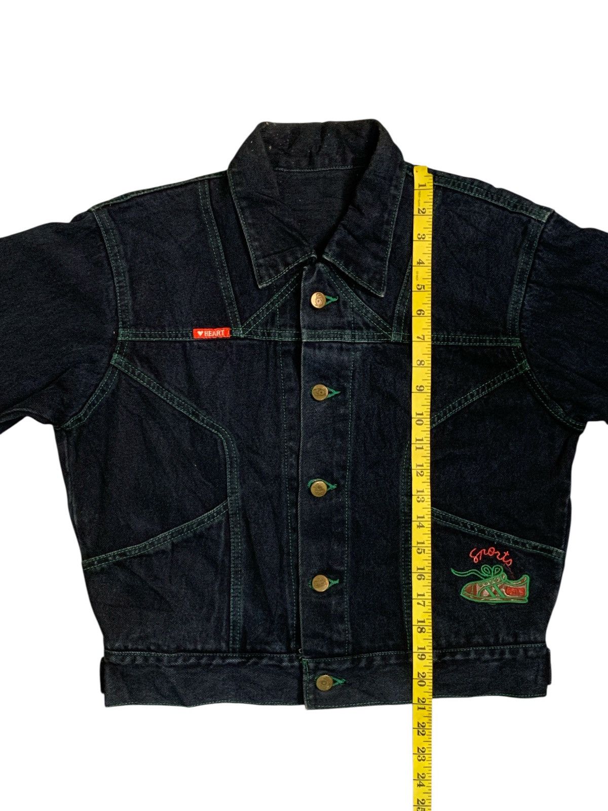 Japanese Brand Rare Design Heart Trucker Denim Jackets Size M / US 6-8 / IT 42-44 - 8 Thumbnail