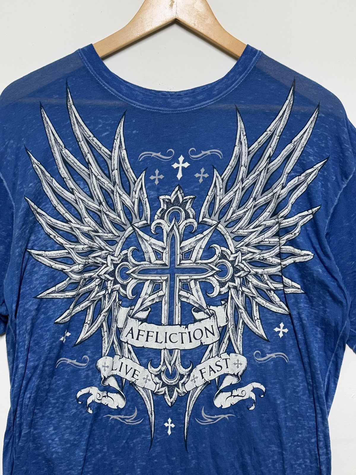 Affliction Affliction Live Fast Bone Wing Cross Tee Size US L / EU 52-54 / 3 - 5 Thumbnail