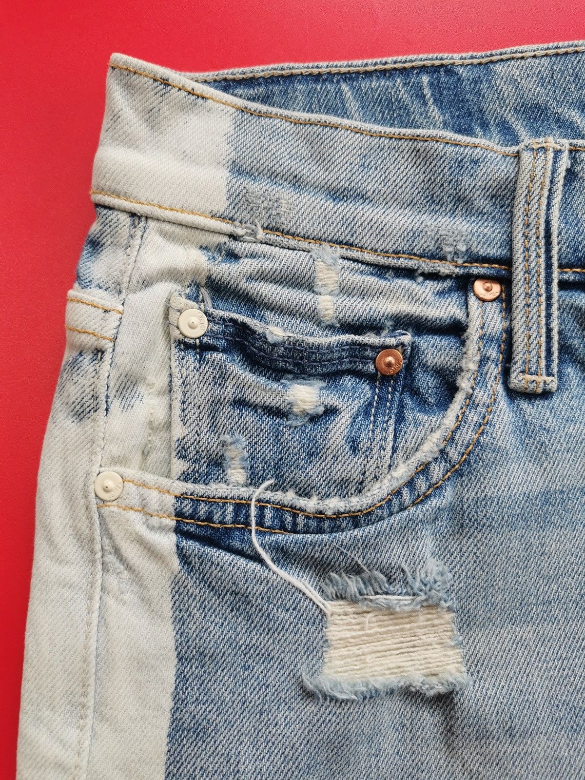 MOTHER Mother The Trasher Stripe Confession Jeans Size 29" - 3 Thumbnail