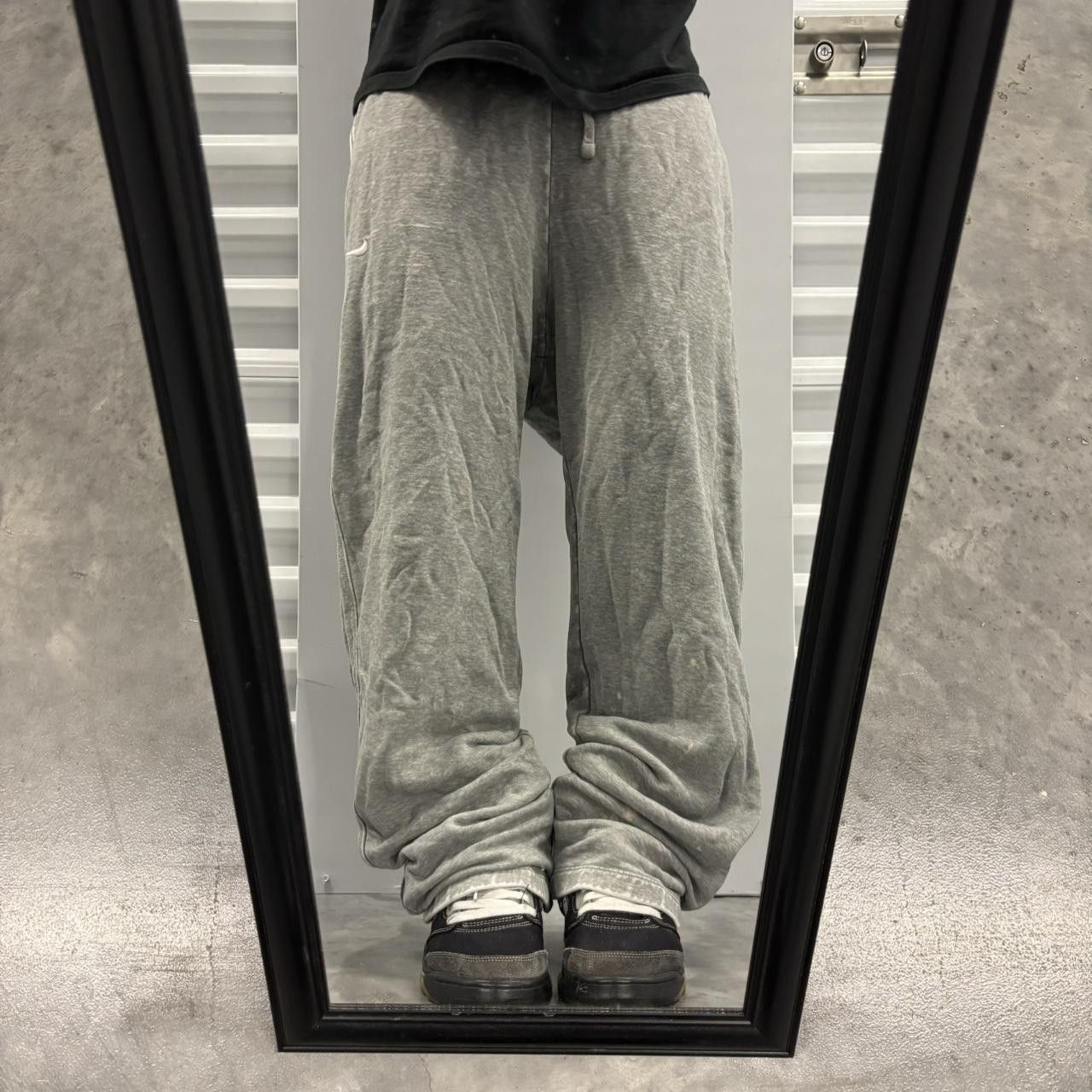Nike × Vintage Crazy Vintage Y2K/2000s Baggy Faded Light Grey Nike Skater Essential Sweatpants! Size US 34 / EU 50 - 2 Thumbnail