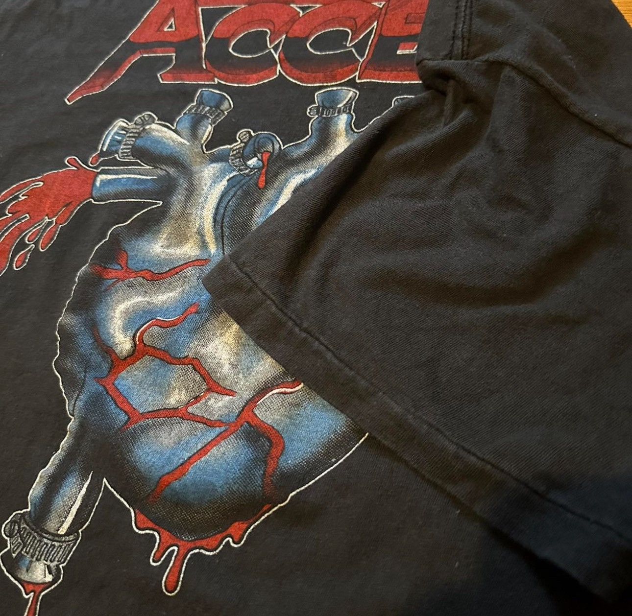 Band Tees × Vintage Vintage Accept Tee Size US L / EU 52-54 / 3 - 3 Thumbnail