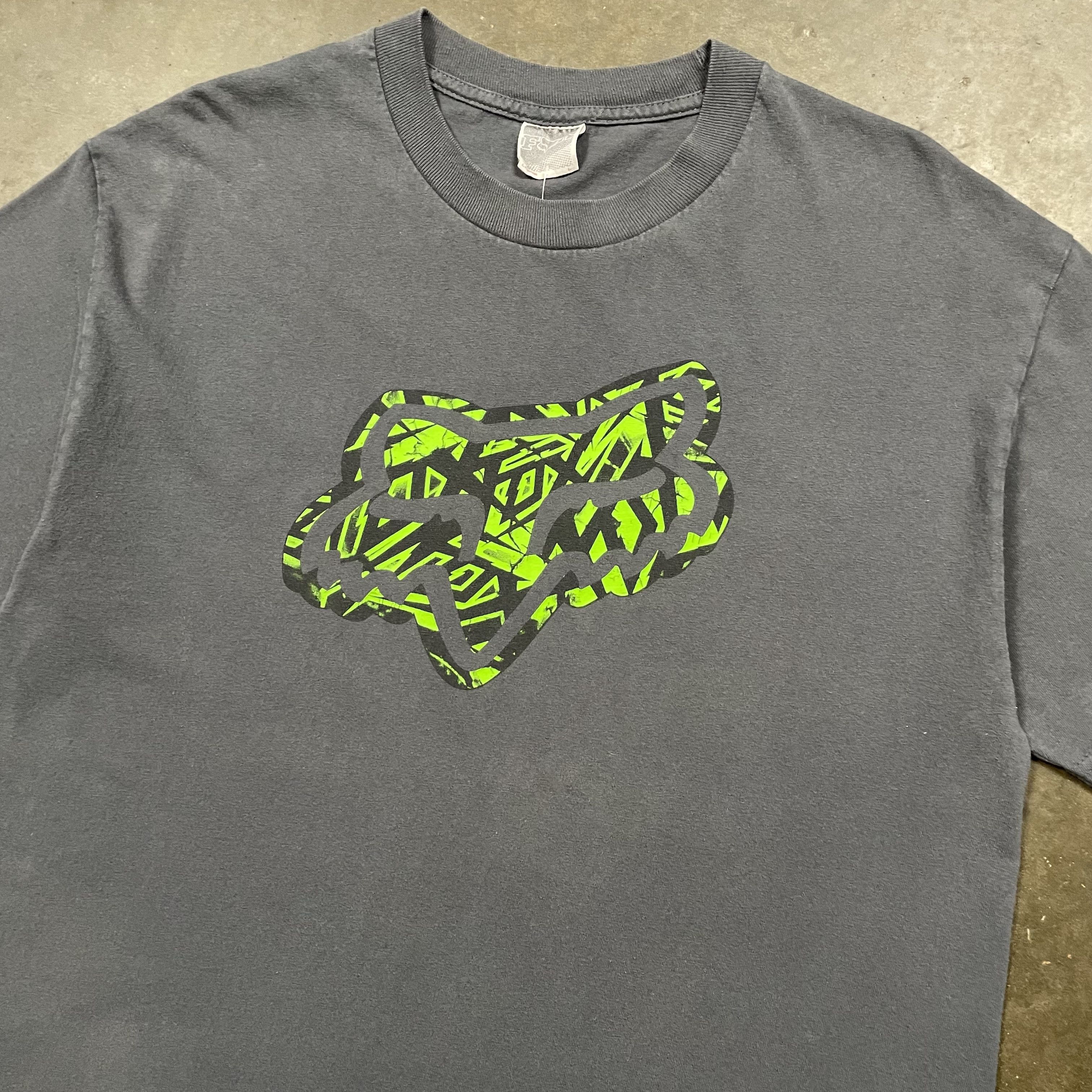 Fox Racing × Vintage Y2K Fox Racing Logo Tshirt Gray Dirt Bike Motocross Vintage Size US L / EU 52-54 / 3 - 3 Thumbnail