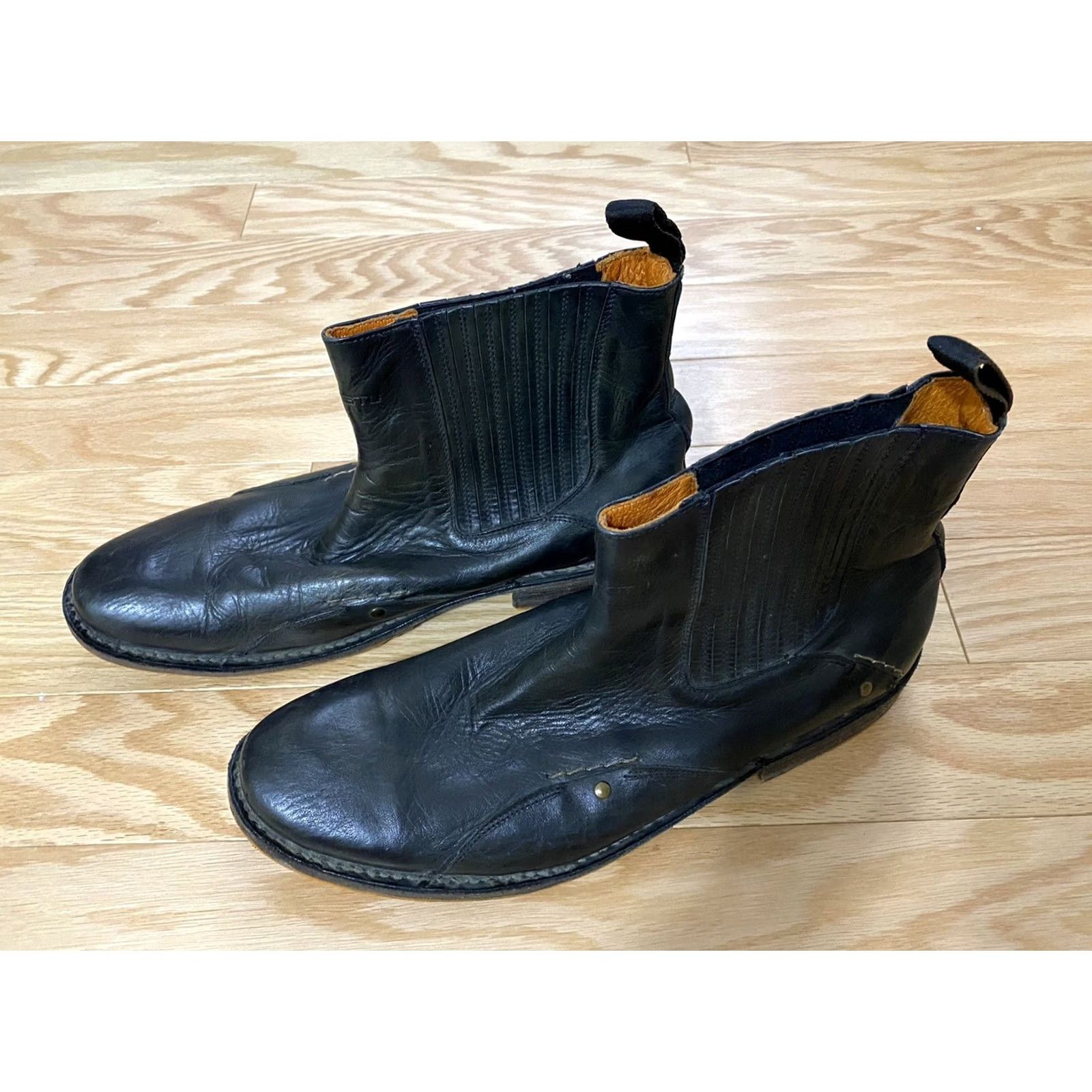 Bed Stu Bed Stu Men's Black Leather Cobbler Series Chelsea Ankle Boots 11.5 Size US 12 / EU 45 - 7 Thumbnail