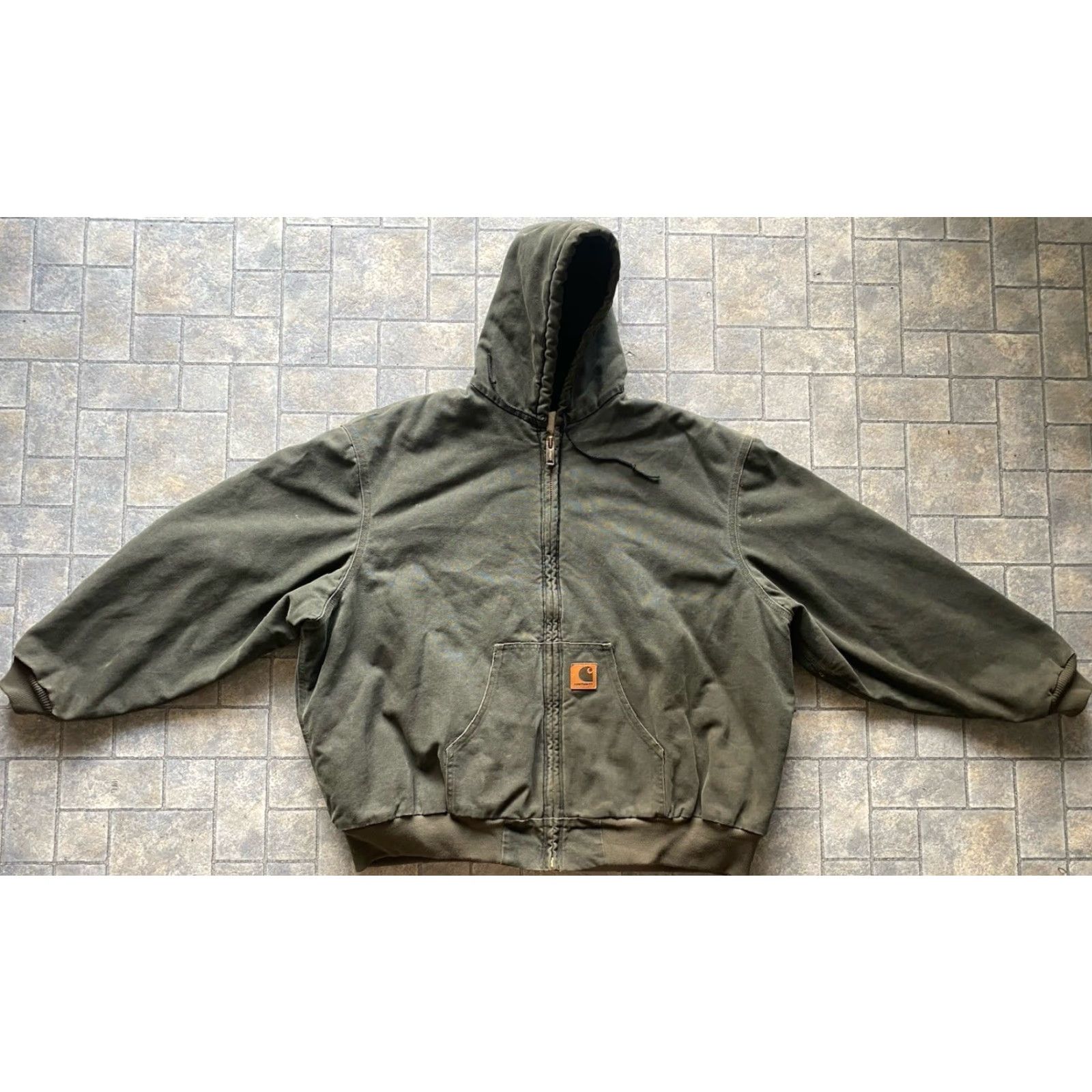 Carhartt VINTAGE Carhartt J68 MOS Jacket Coat Men’s 4XL Regular Green Hooded Flaws Wear Size US XXL / EU 58 / 5 - 2 Thumbnail