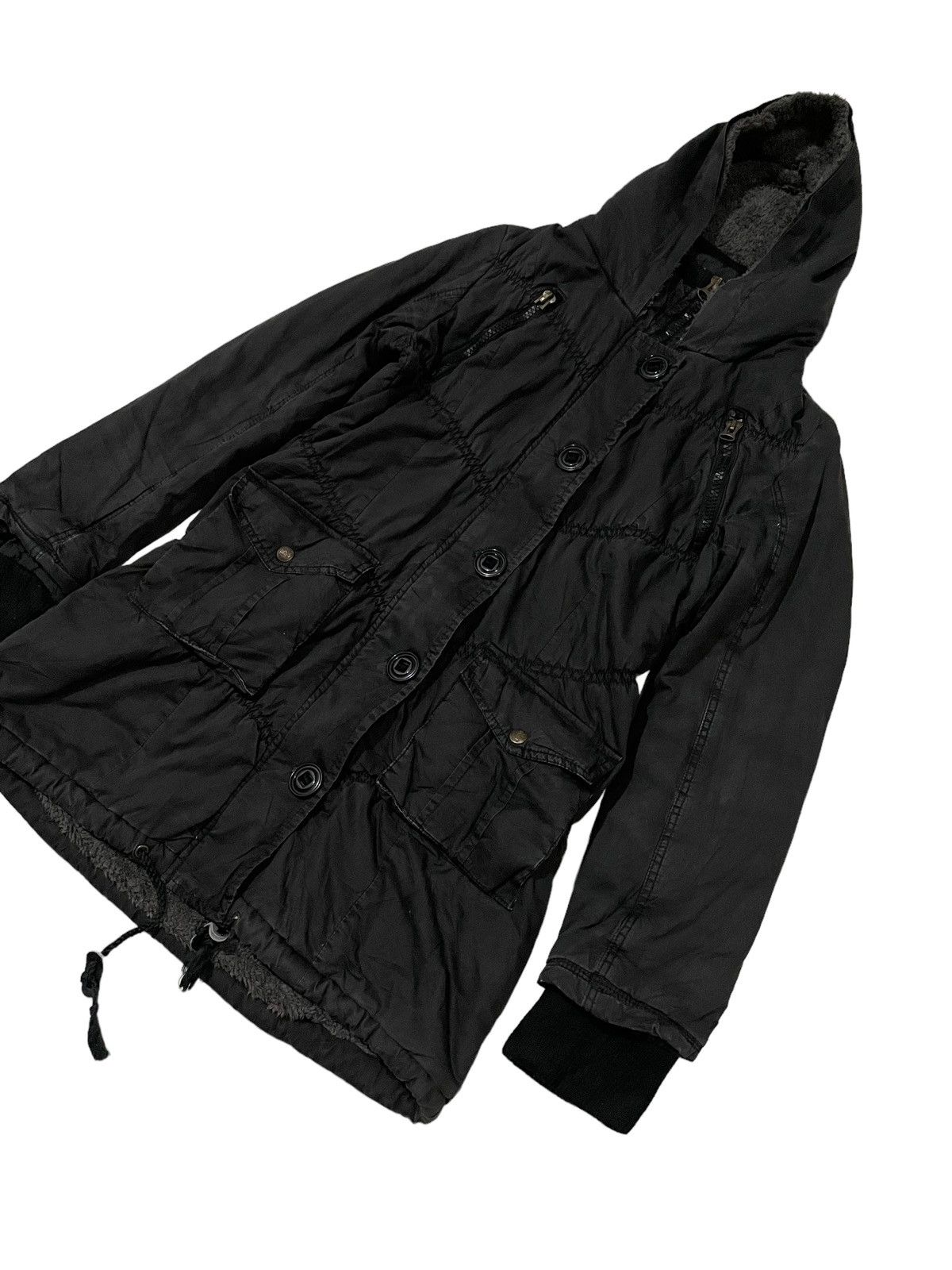 Japanese Brand × Vintage TRIBE Baby Shoop Sherpa Lined Fur Hooded Bondage Punk Jacket Size US M / EU 48-50 / 2 - 5 Thumbnail
