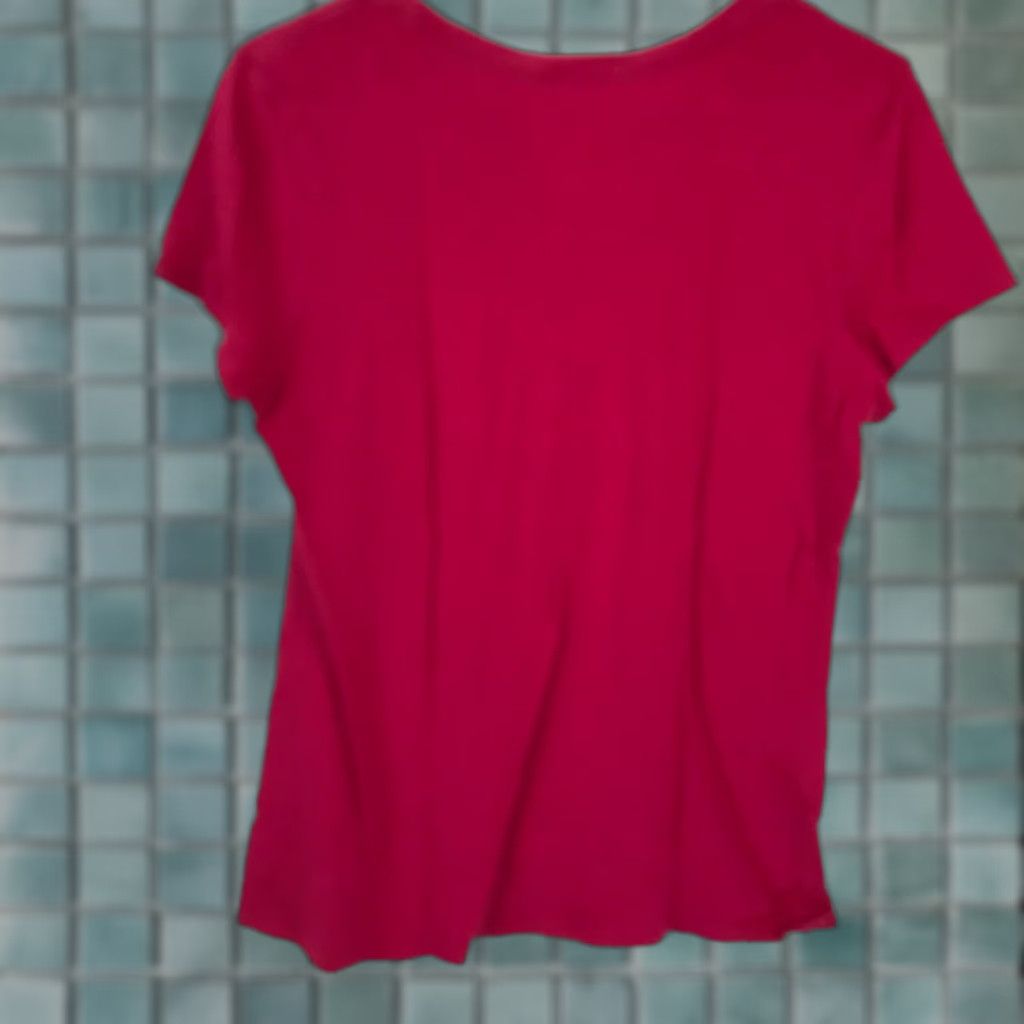 Old Navy Old Navy Womens Shirt T Shirt Floral Red Round Neck Short Sleeves Pullover Large Size L / US 10 / IT 46 - 1 Thumbnail