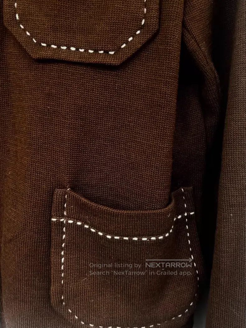 Comme des Garcons Comme des Garcons Brown Outseam Wool Cardigan Size S / US 4 / IT 40 - 6 Thumbnail