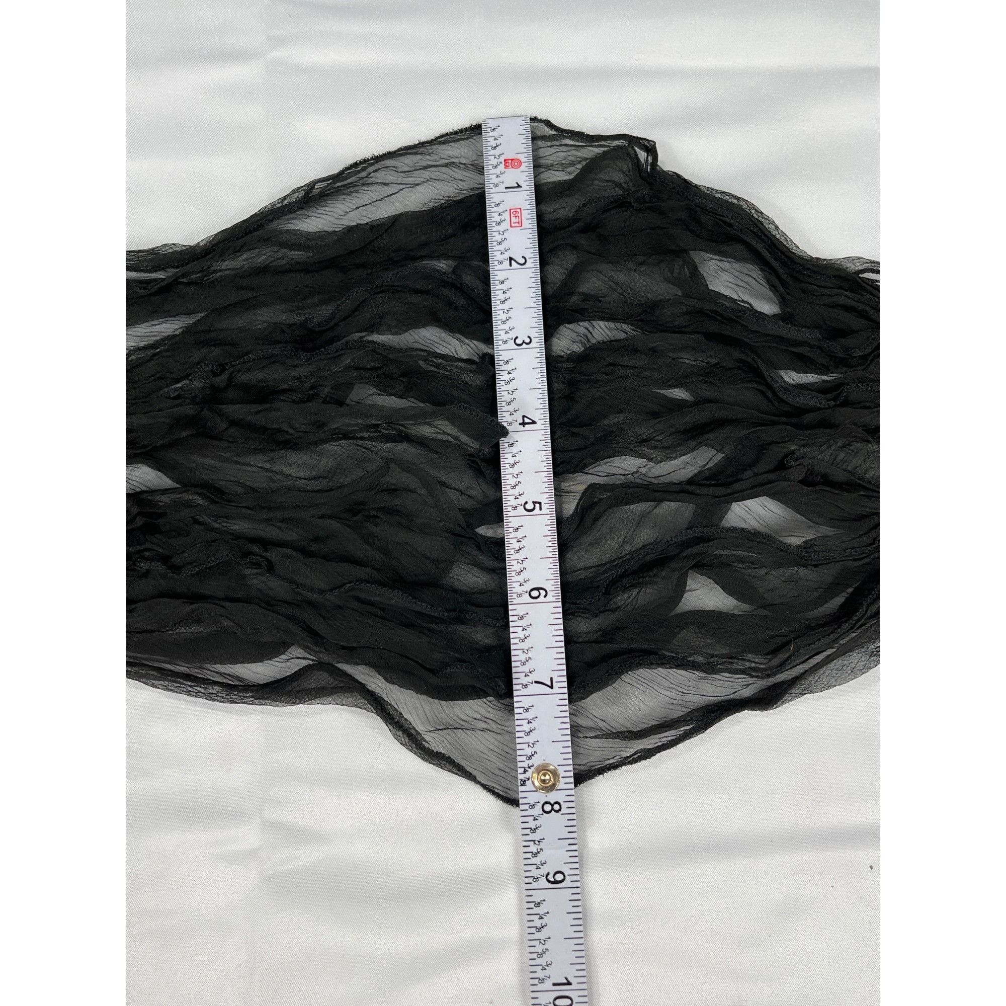 Lauren Ralph Lauren Lauren Ralph Lauren Black Crinkle Viscose Scarf SKU 7394 Size ONE SIZE - 5 Thumbnail