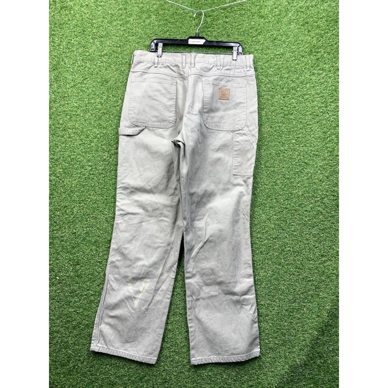 Doublet Bear River Workwear Pants Mens 36x32 Brown Double Knee Carpenter Cargo Work Pants Brown 90s Army Outdoor Mens Size US 36 / EU 52 - 2 Thumbnail