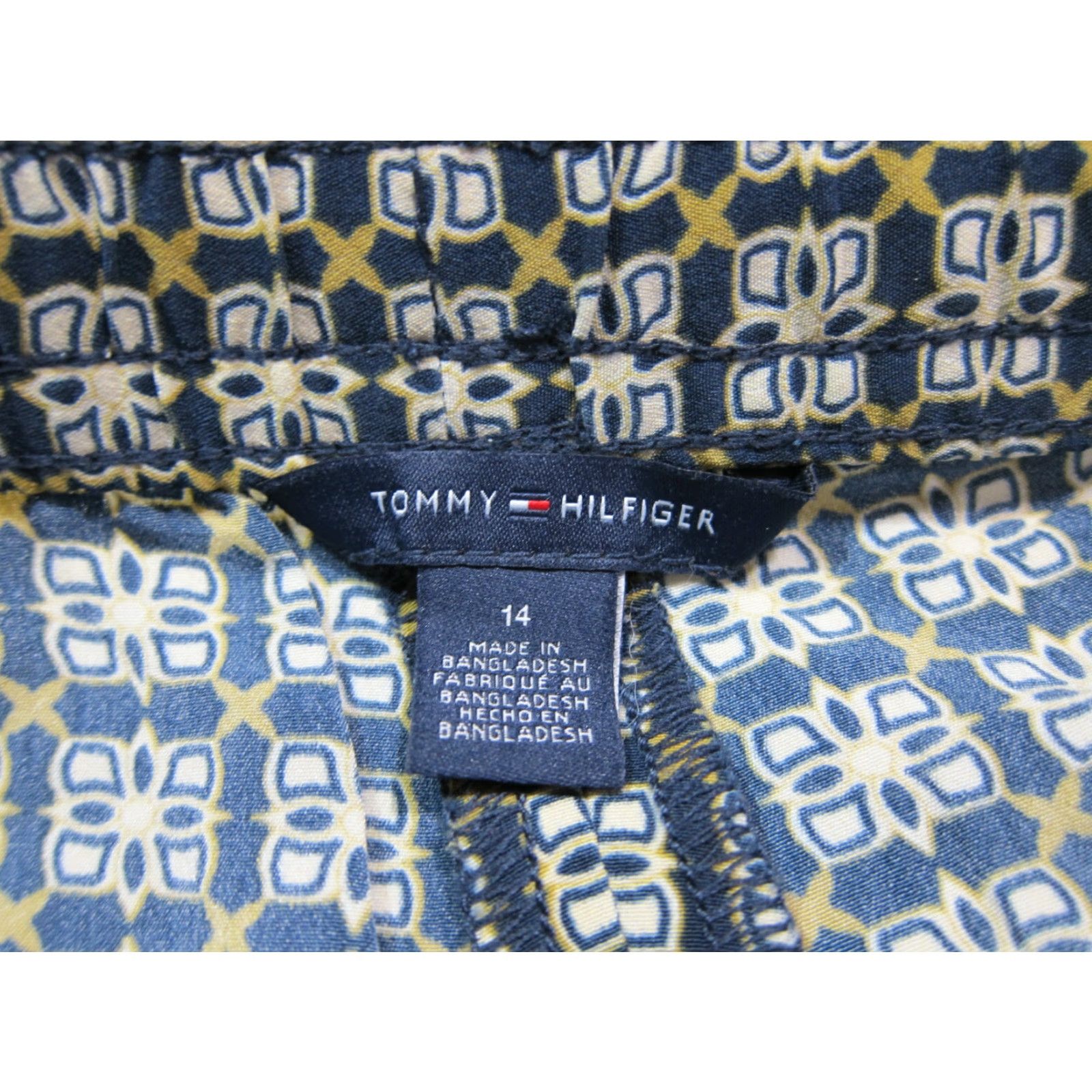 Tommy Hilfiger NWT Tommy Hilfiger Wide Leg Pant With Pockets Women 14T Paisley Blue Yellow City Classic City Paisley Wide-Leg Pants Women XL Size 36" / US 14 / IT 50 - 4 Thumbnail