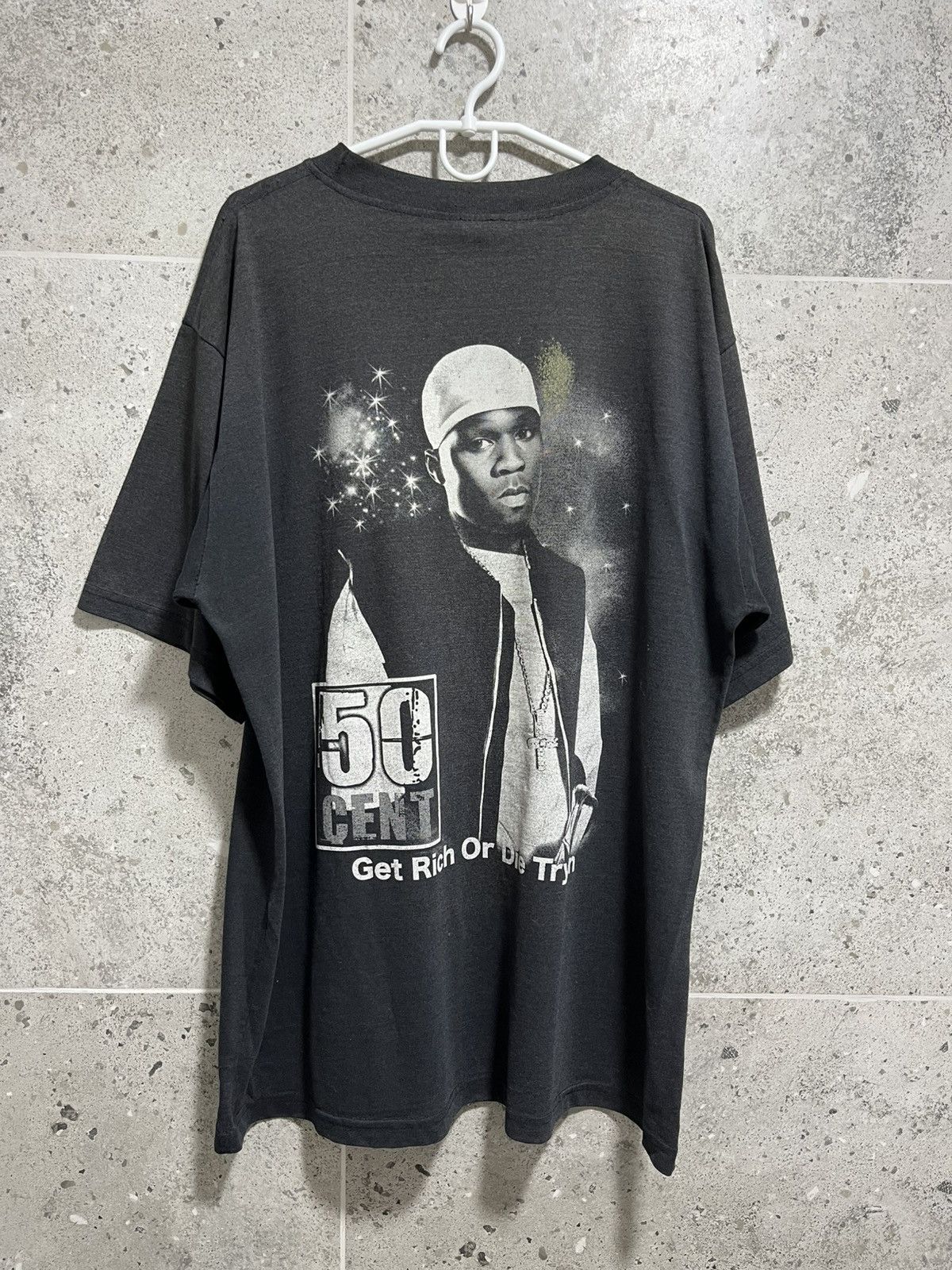 50 Cent × Rap Tees × Vintage Two&two 50 cent Get Rich Or Die Tryn Black Size L Size US L / EU 52-54 / 3 - 6 Thumbnail