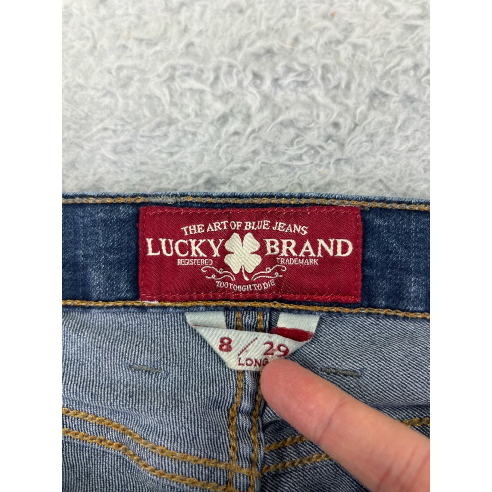 Lucky Brand Lucky Brand Jeans Skinny Blue Denim 25 27in 27in 27x27 Regular 8 Womens 90s Designer Baggy? Size 30" / US 8 / IT 44 - 7 Thumbnail