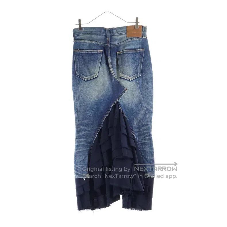 Comme des Garcons Comme des Garcons size S Blue vintage fishtail denim skirt Size 23" - 2 Thumbnail