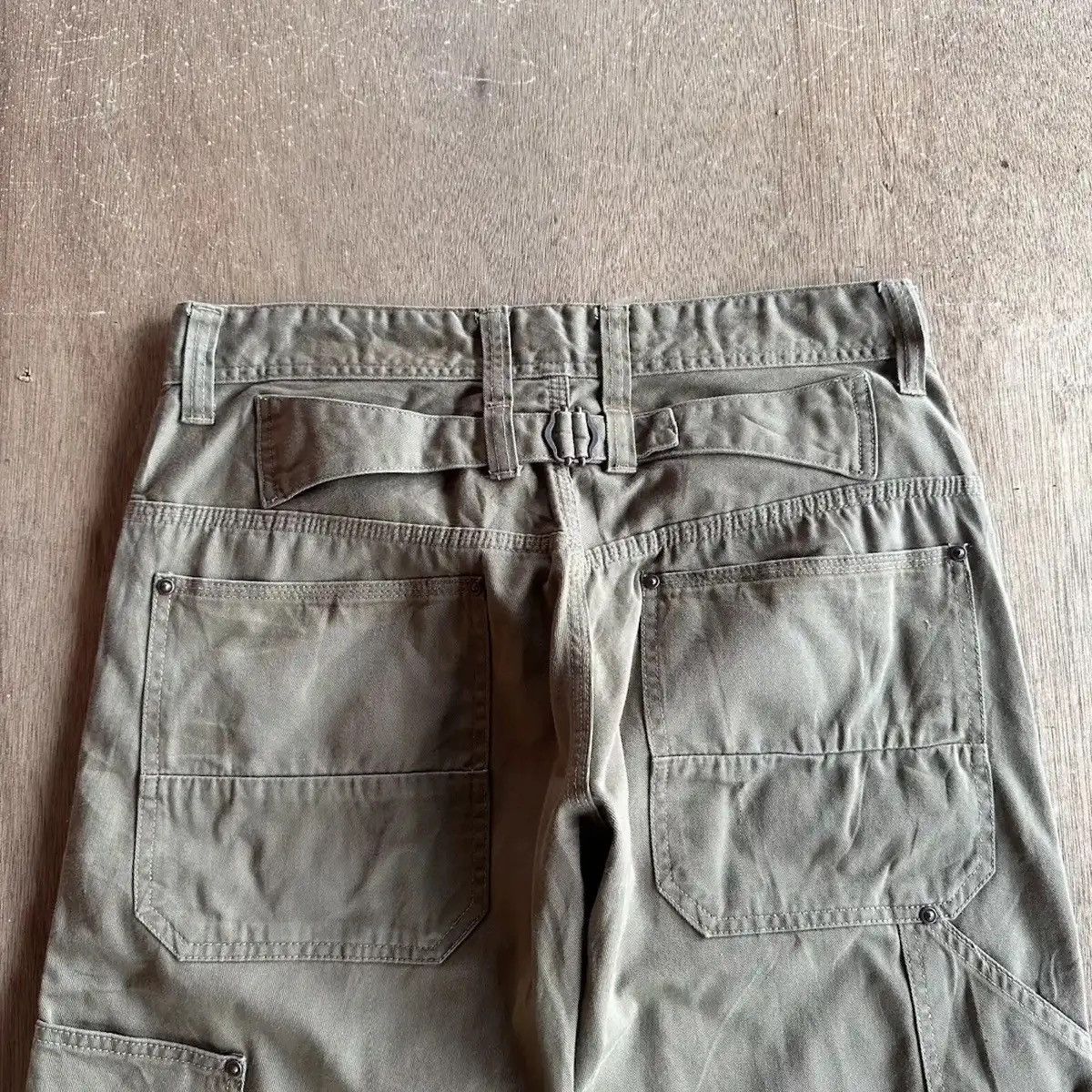 Tornado Mart VINTAGE FREEGATE WORK WEAR DOUBLE KNEE CINCH BACK TROUSERS Size US 32 / EU 48 - 12 Thumbnail