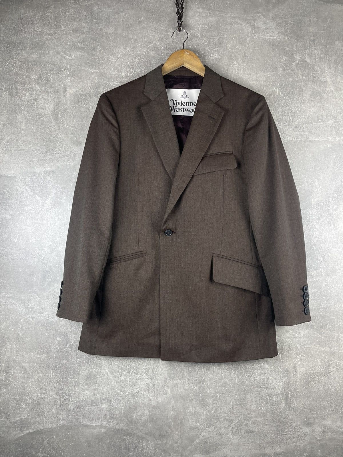 Vivienne Westwood Vivienne Westwood RAF Archive Wool Suit Brown Serge Wool Size 50R - 2 Thumbnail