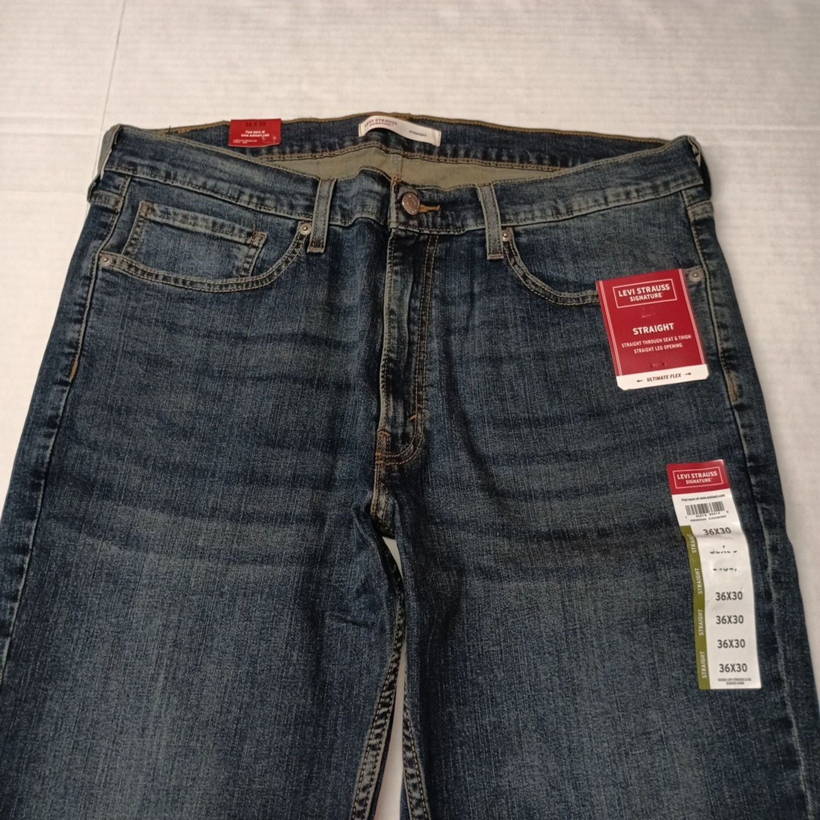 Levi's Signature Levi Straight Jeans Men's 36x30 Blue Ultimate Flex Size US 36 / EU 52 - 4 Thumbnail