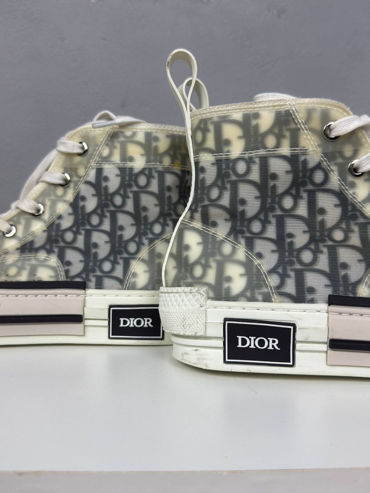 Dior Dior B23 High Top Sneakers Oblique Logo Size US 9 / EU 42 - 10 Thumbnail